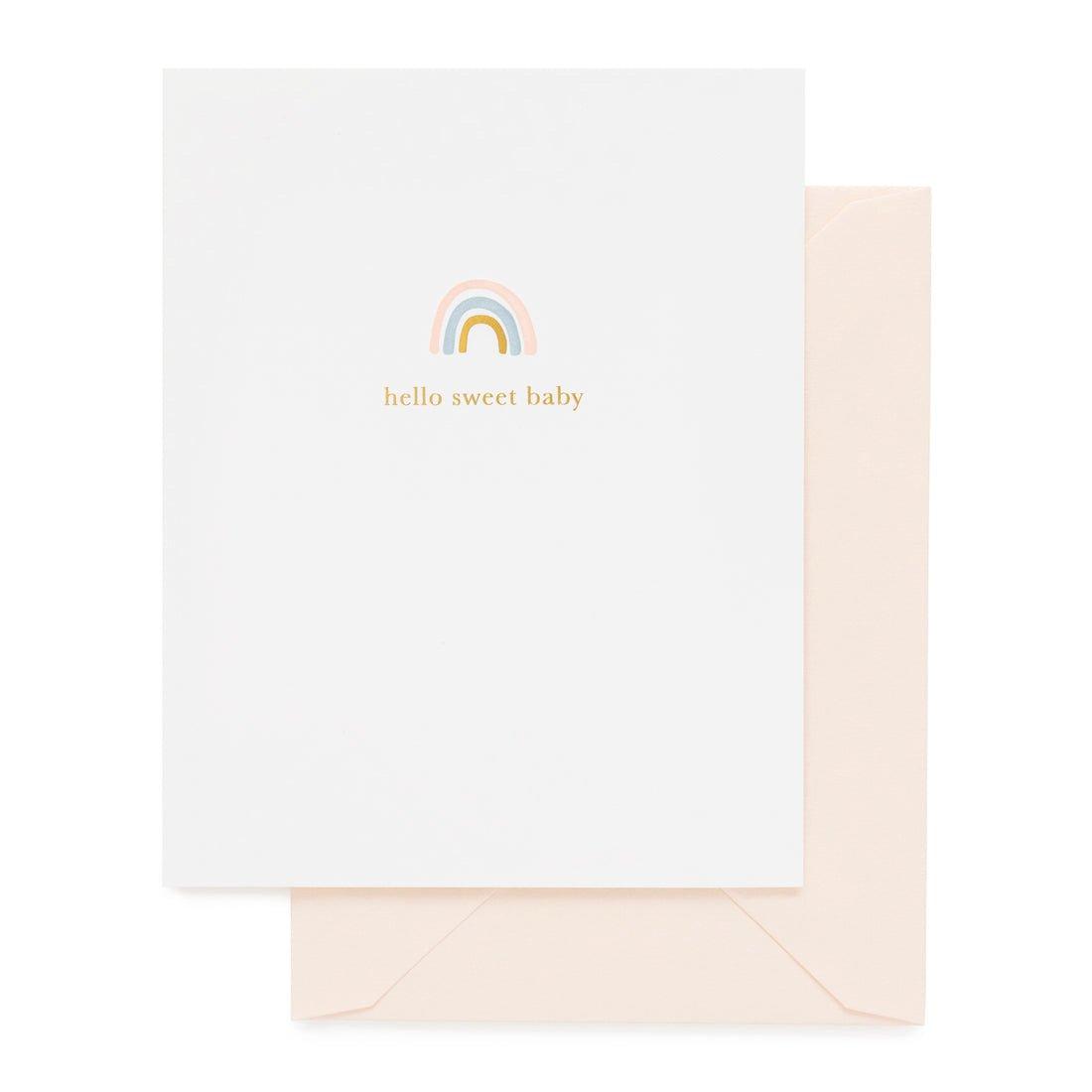 Janie and Jack Sweet Baby, Rainbow Greeting Card