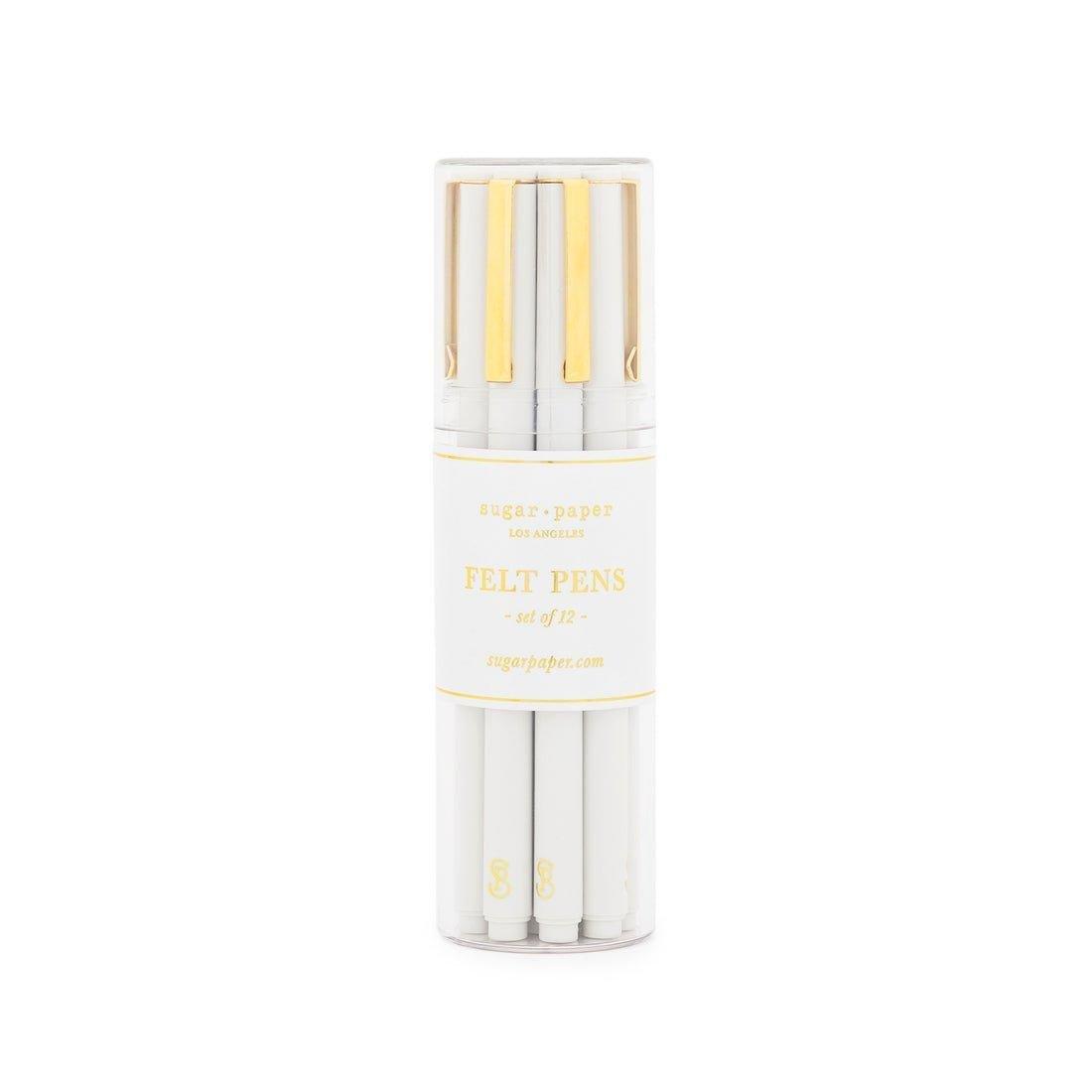 Janie and Jack Bulk Felt Pen Set, White (Set of 12)