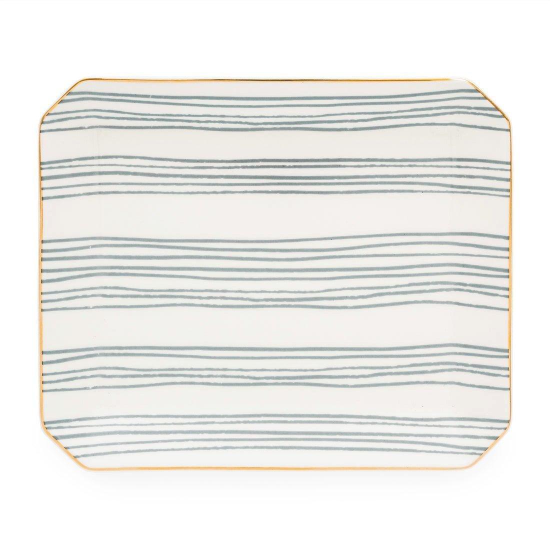Janie and Jack Dusty Blue Stripe Trinket Tray