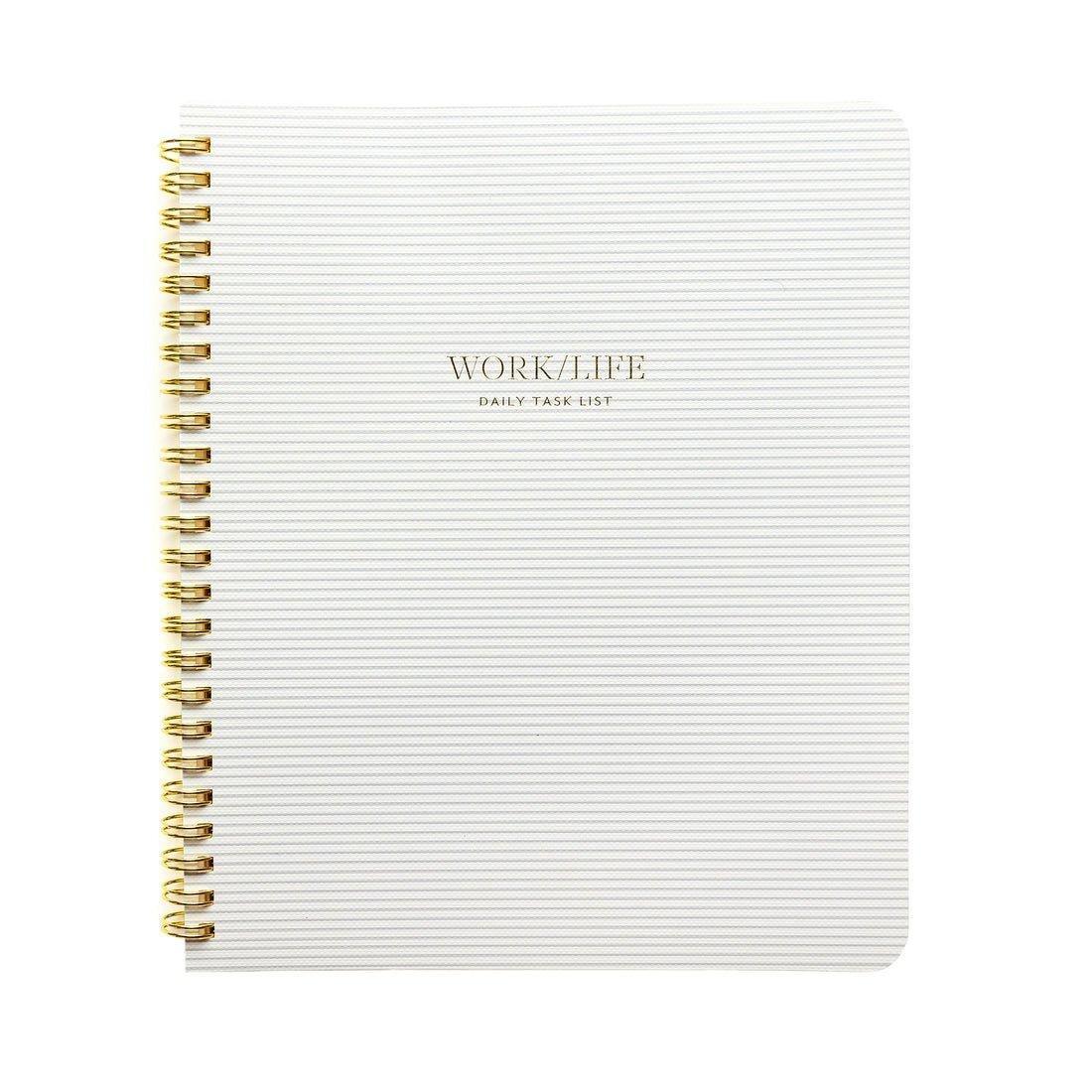 Janie and Jack Work/Life Notebook, Grey Stripe