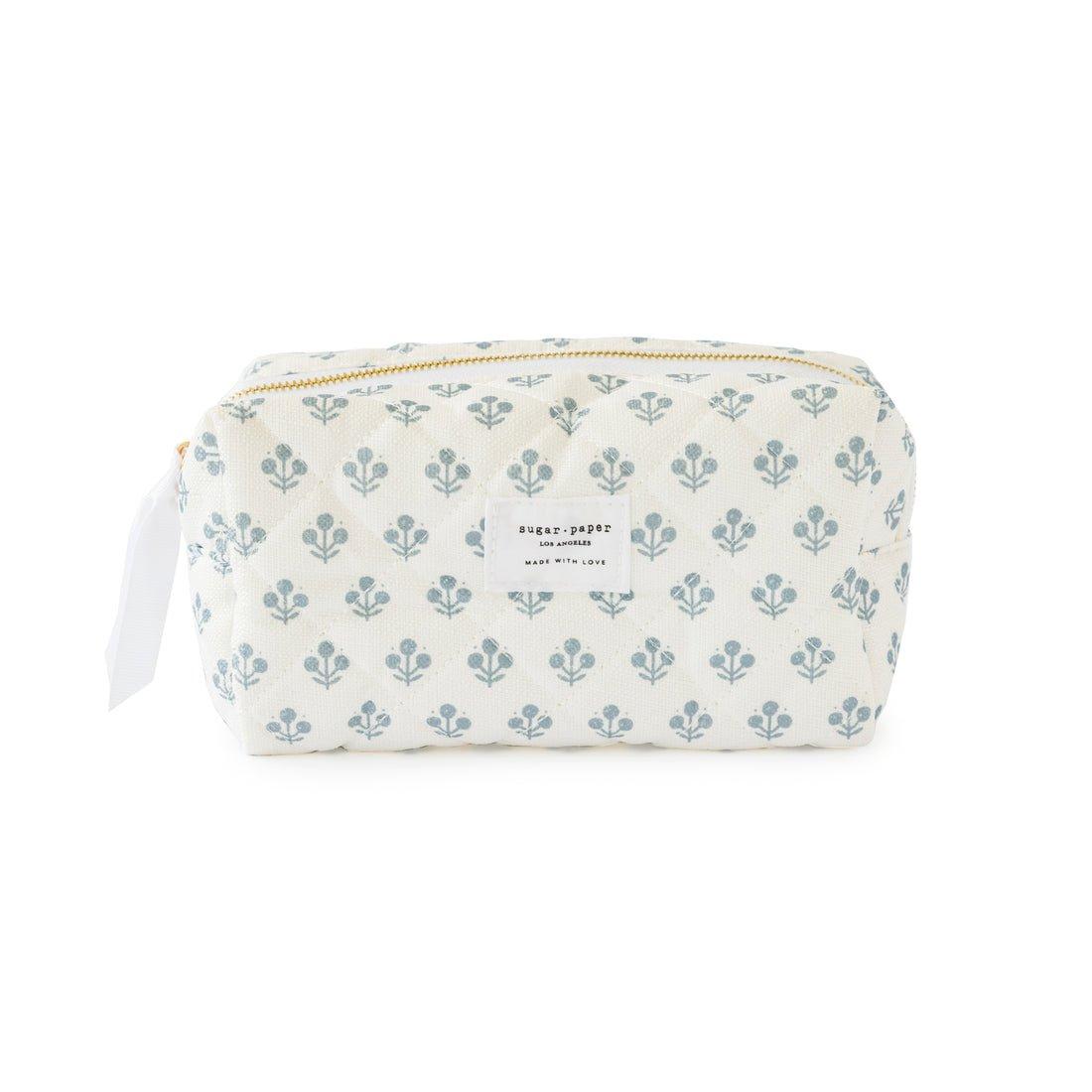 Janie and Jack Blue Floral Small Cosmetic Pouch