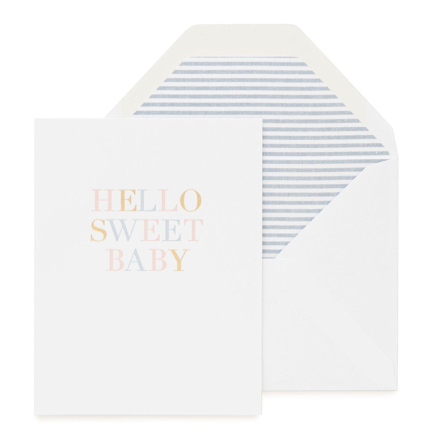 Janie and Jack Hello Sweet Baby Greeting Card