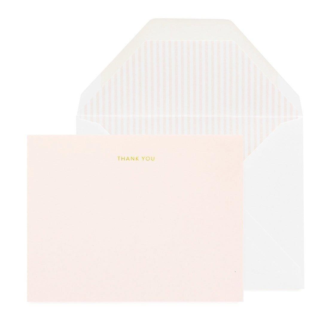 Janie and Jack Pale Pink Thank You Card