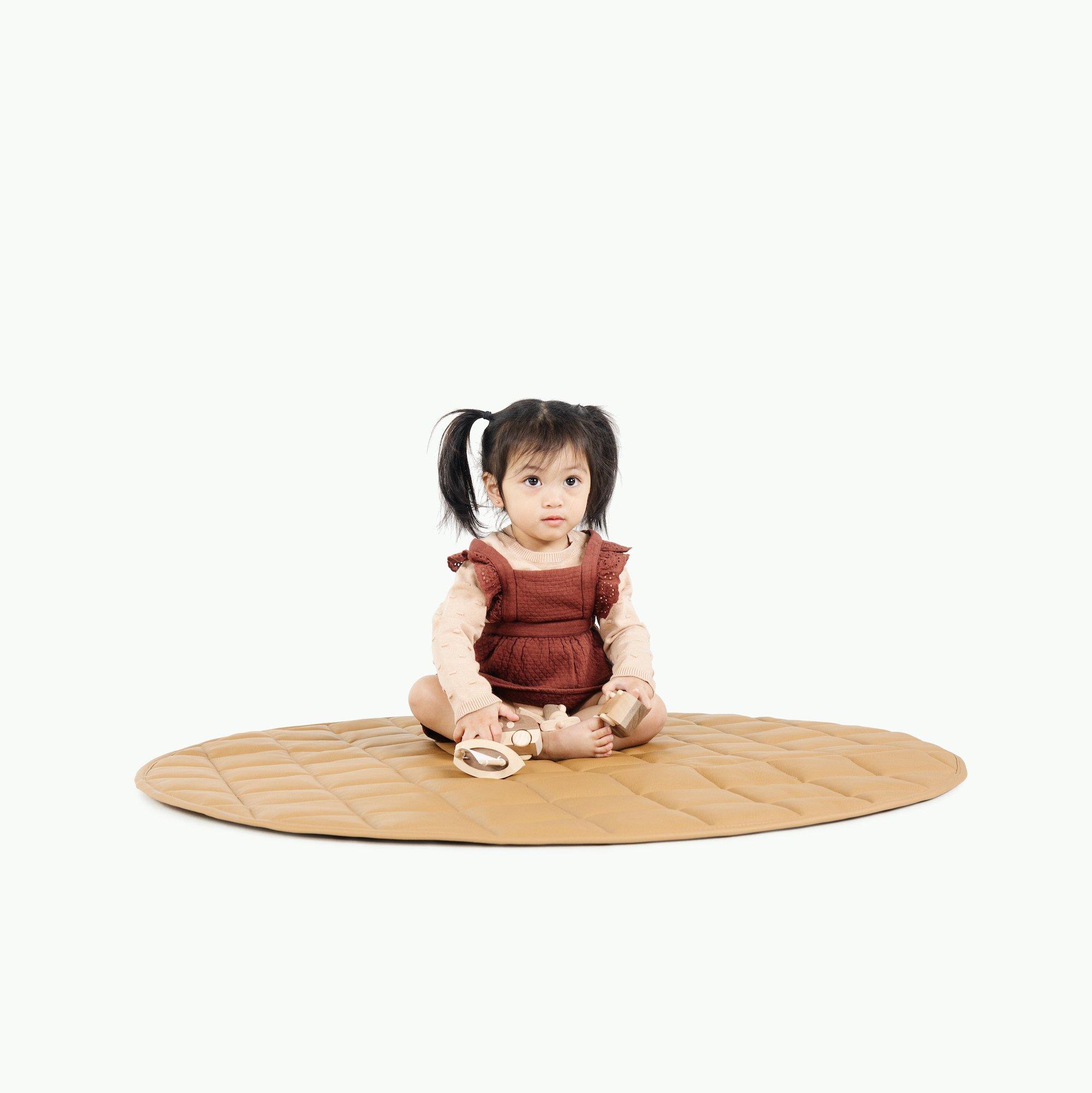 Janie and Jack Camel Circle Quilted Mat