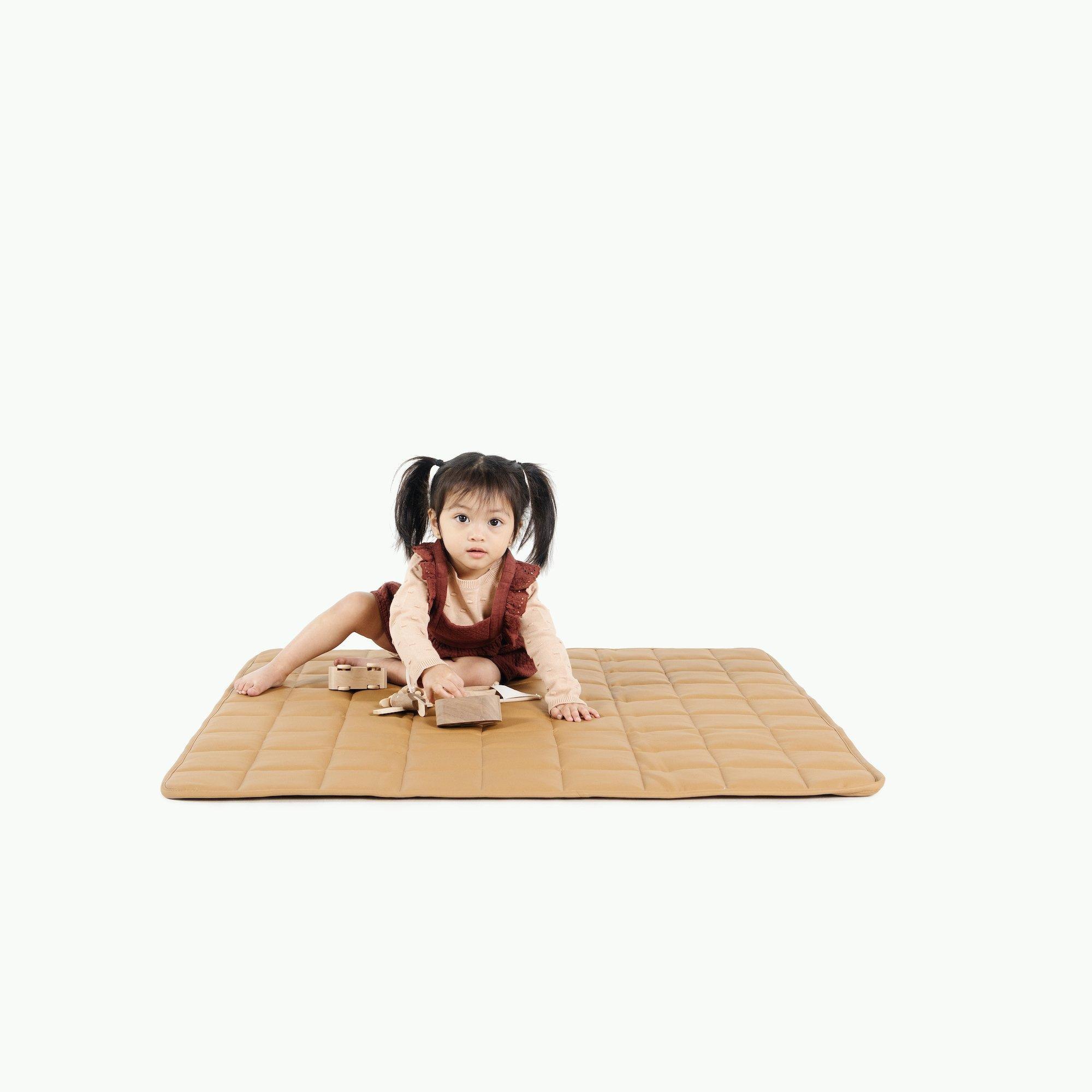 Janie and Jack Camel Square Quilted Mat