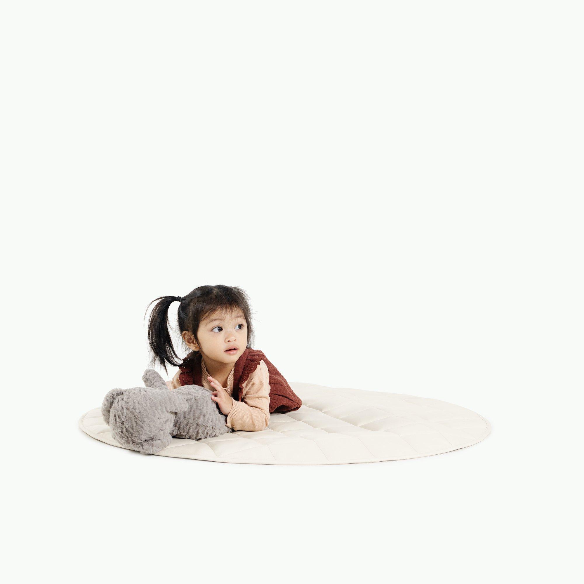 Janie and Jack Ivory Circle Quilted Mat