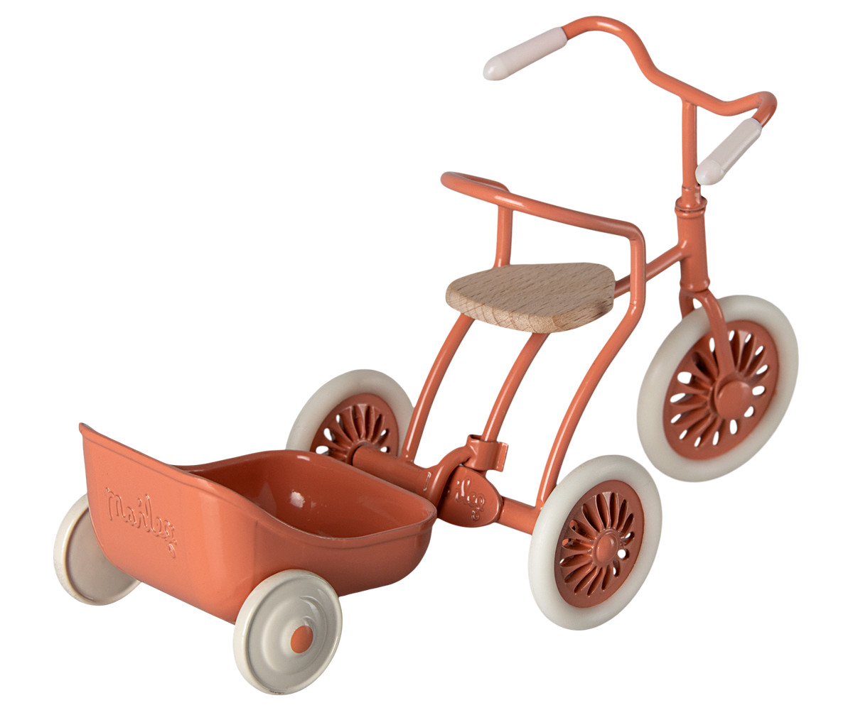 Janie and Jack Tricycle Hanger, Mouse - Coral