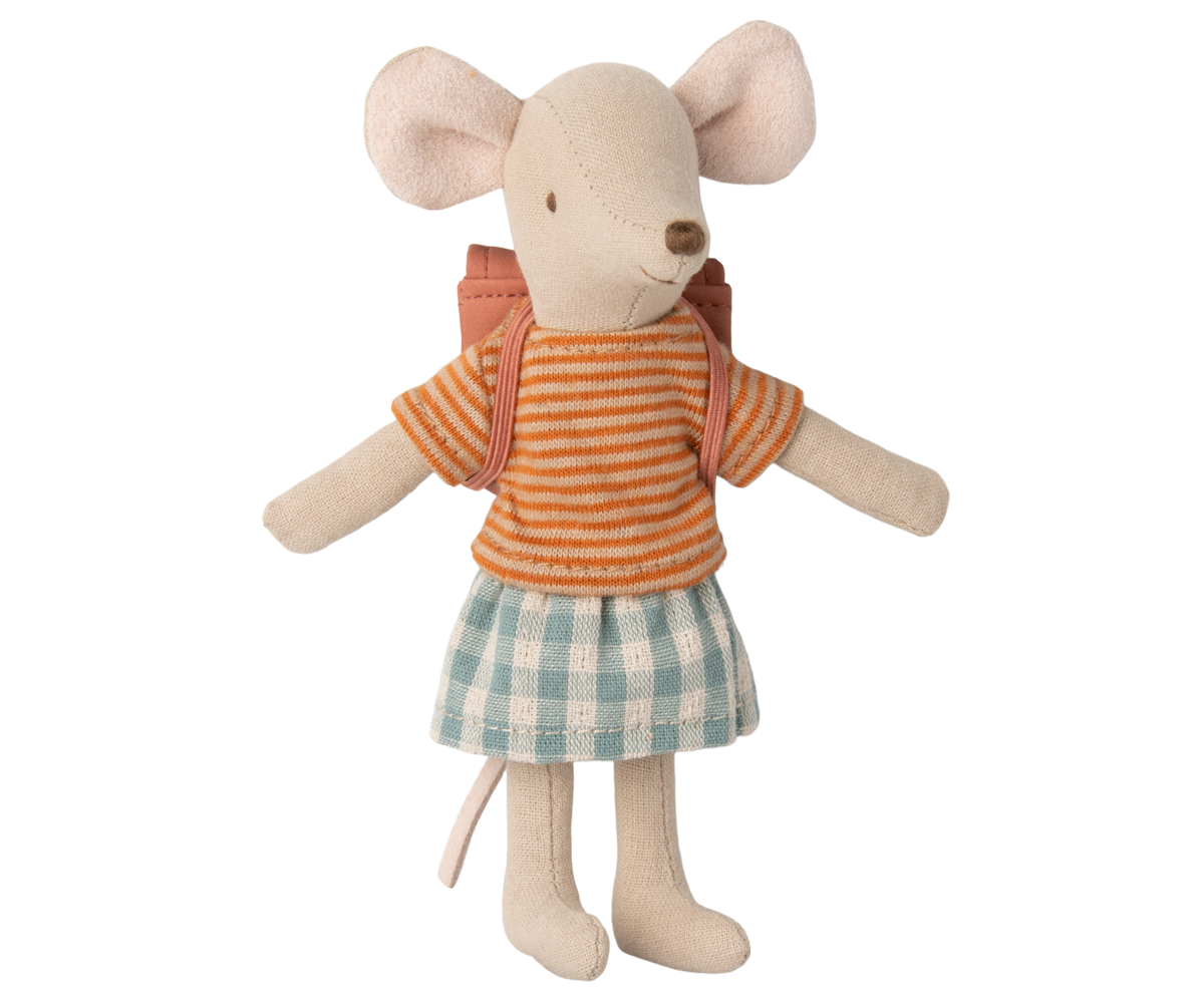 Janie and Jack Tricycle Mouse, Big Sister - Old Rose