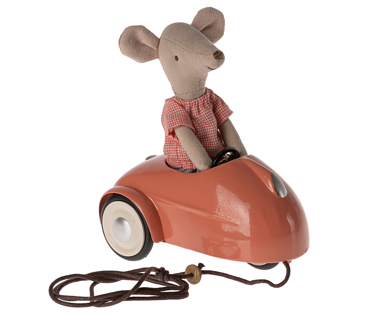 Janie and Jack Car, Mouse - Coral