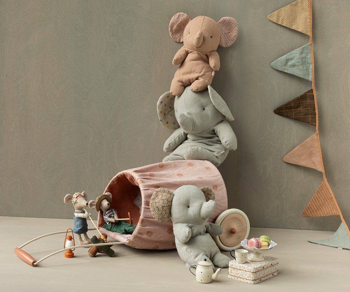 Janie and Jack Elephant, Small - Rose