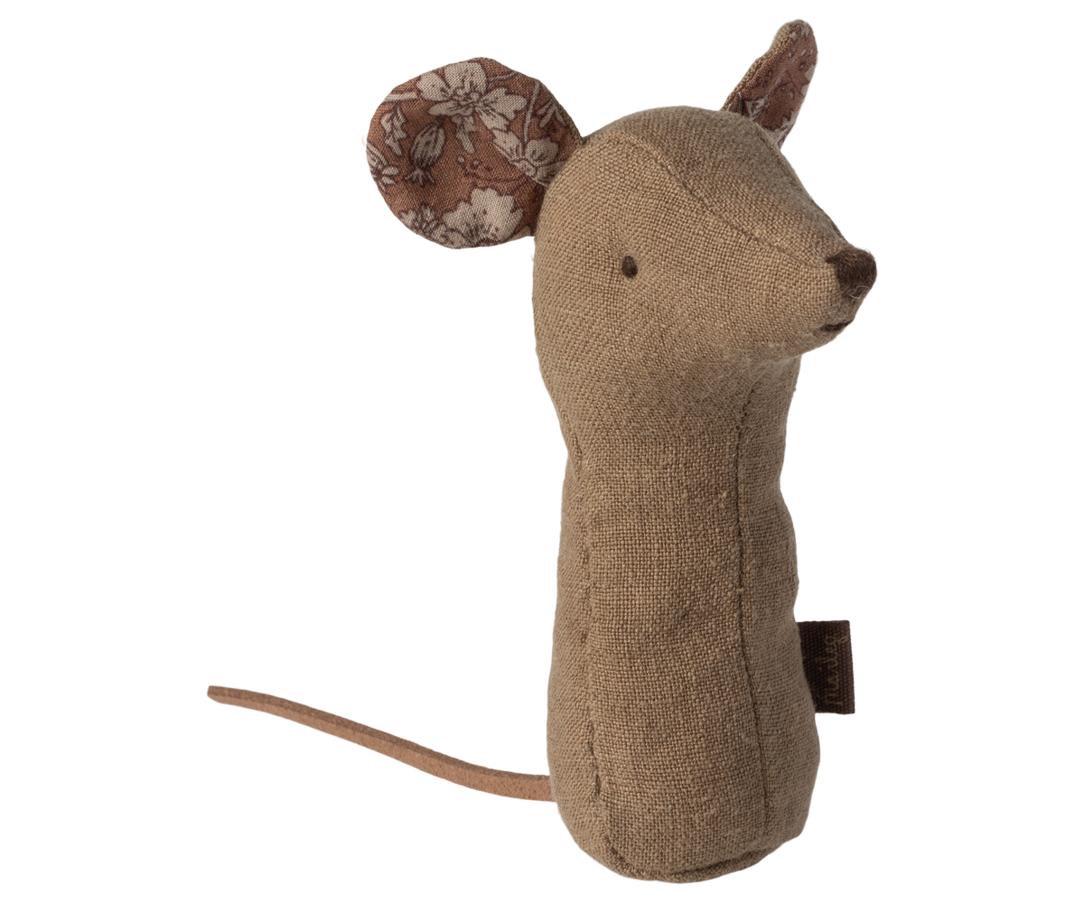 Janie and Jack Lullaby friends, Mouse rattle - Light umber
