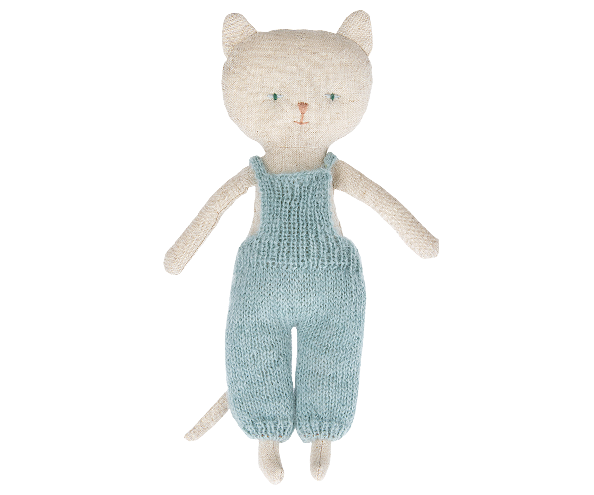 Janie and Jack Kitten in Overalls - Blond