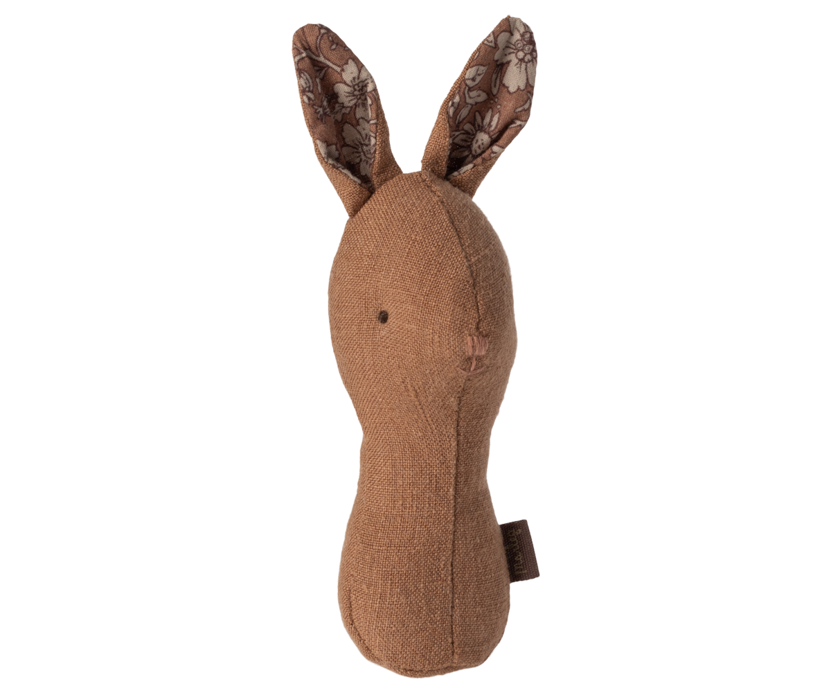 Janie and Jack Lullaby friends, Bunny rattle - Chocolate