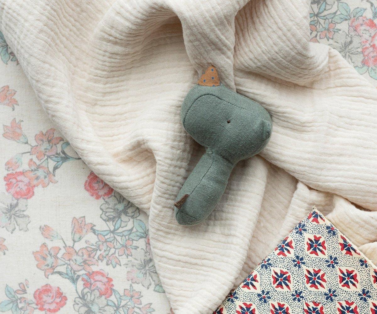 Janie and Jack Lullaby Friend Rattles, Rhino - Pine