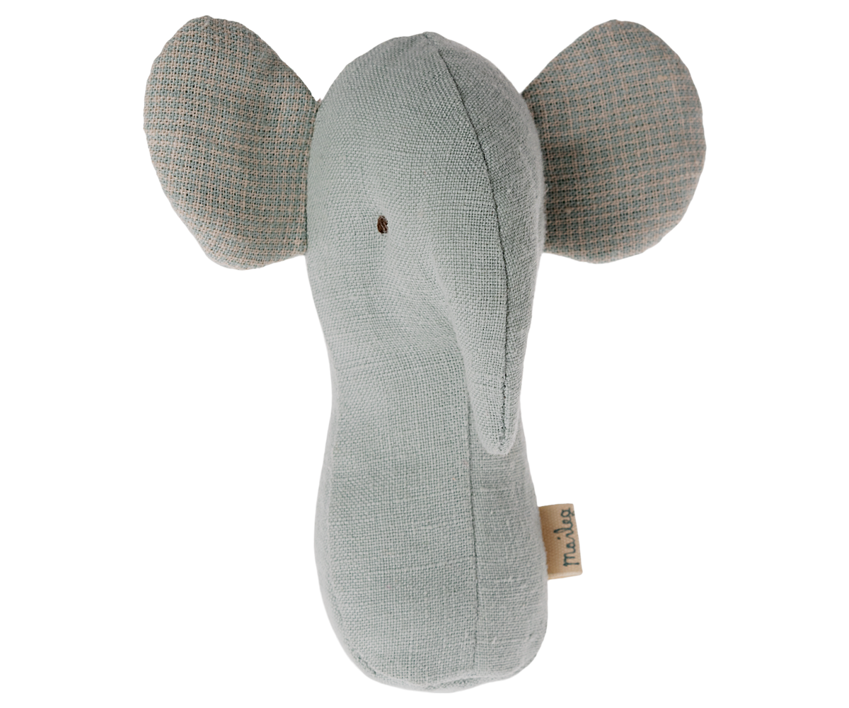 Janie and Jack Lullaby Friend Rattles, Elephant - Light Dusty Blue