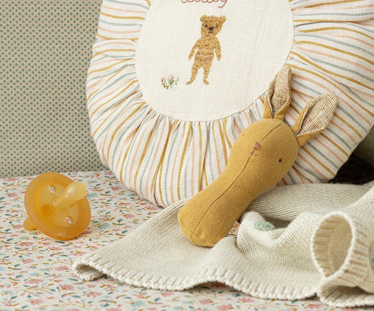 Janie and Jack Lullaby Friend Rattles, Bunny - Dusty Yellow