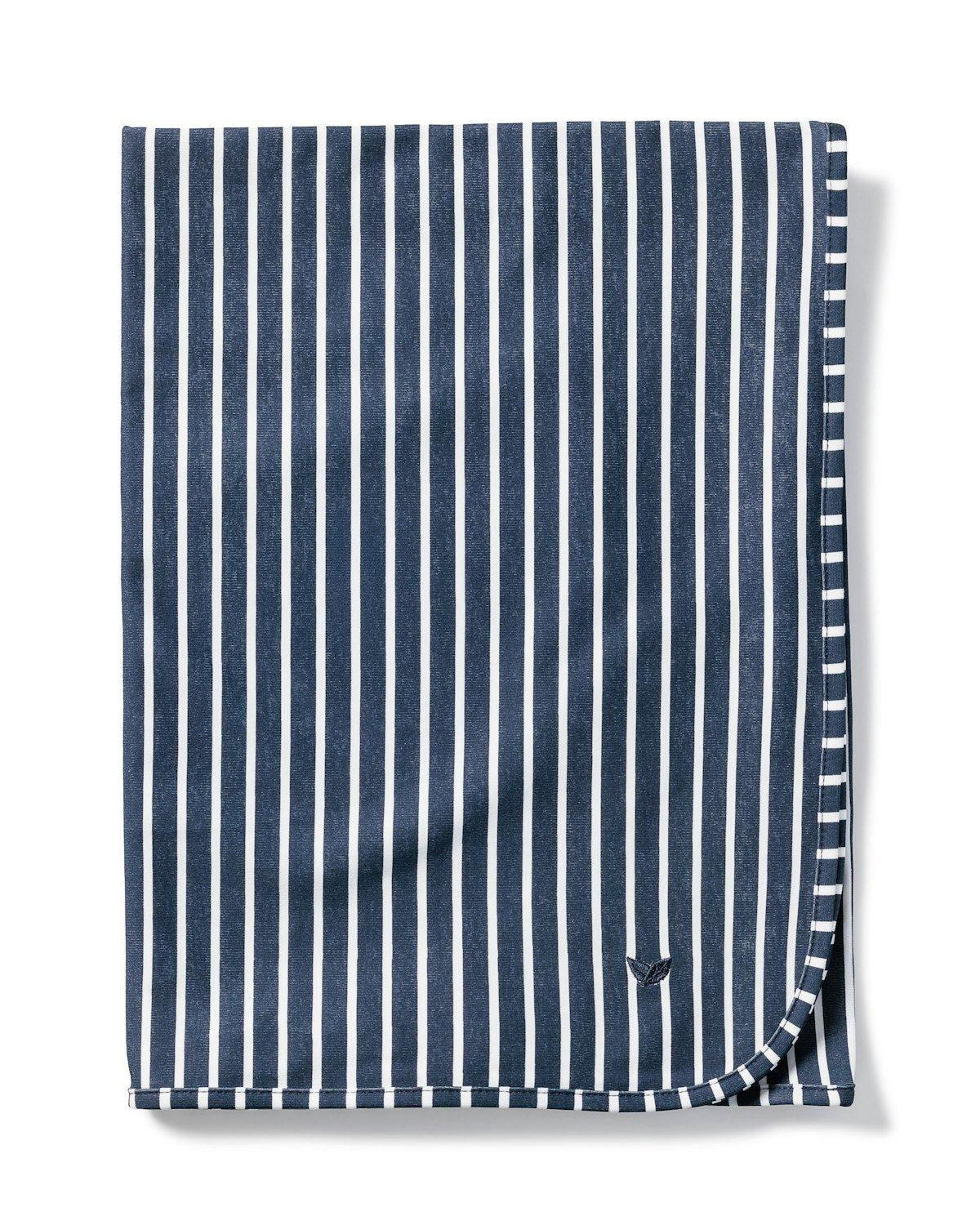 Janie and Jack Navy Stripe Pima Cotton Blanket