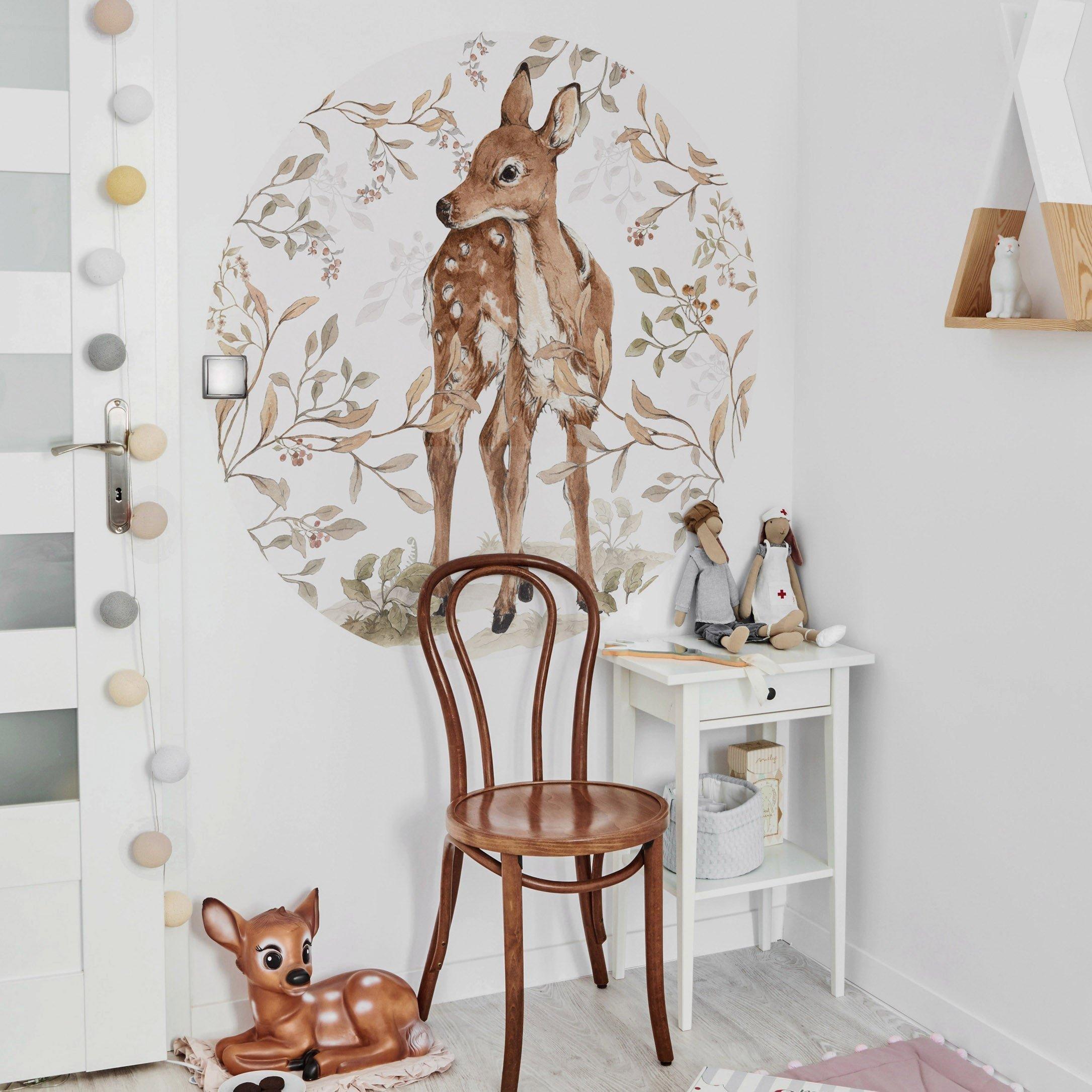 Janie and Jack Deer in a Circle Wall Decal Set