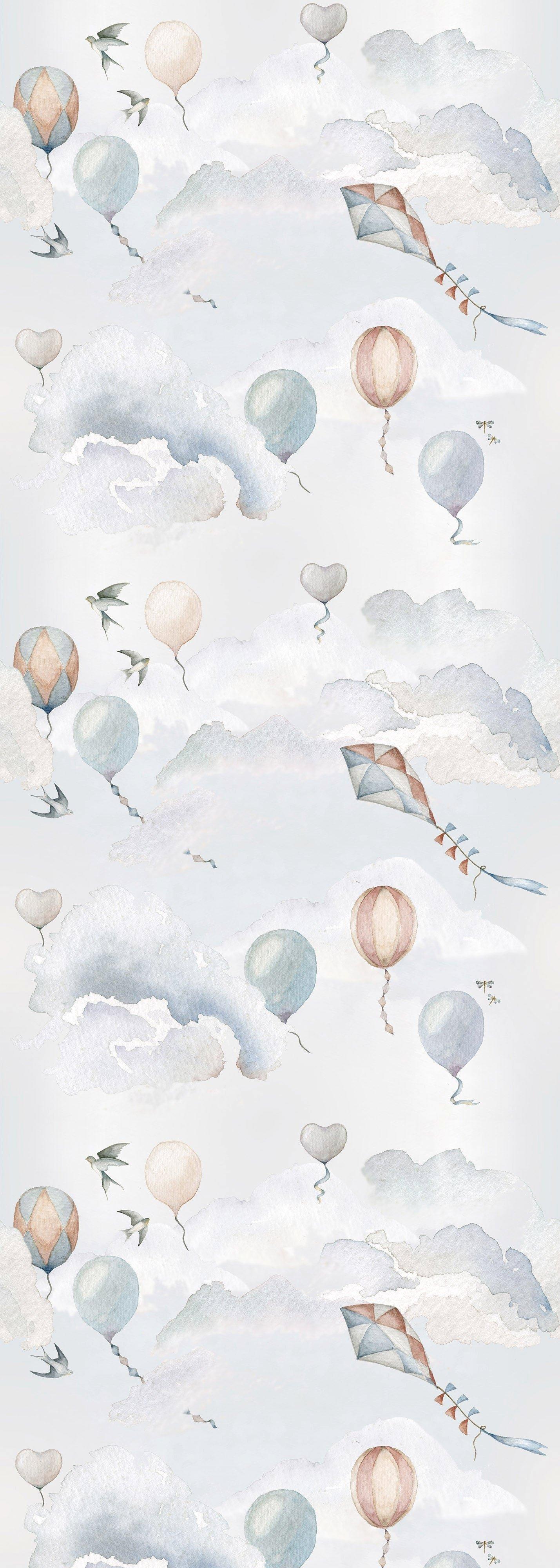 Janie and Jack Balloons Fairytale Wallpaper