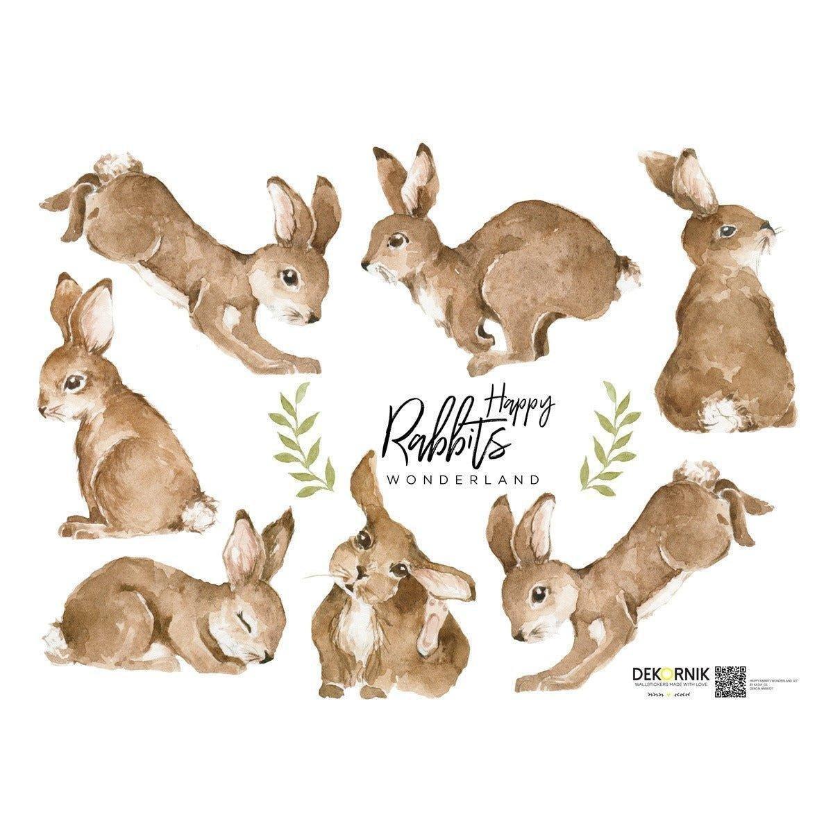 Janie and Jack Happy Rabbits Wonderland Wall Decal Set