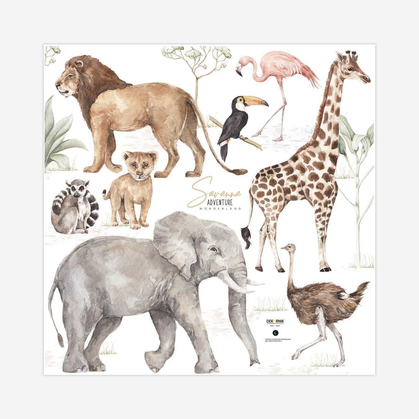 Janie and Jack Savanna Animals Wonderland Wall Decal Set