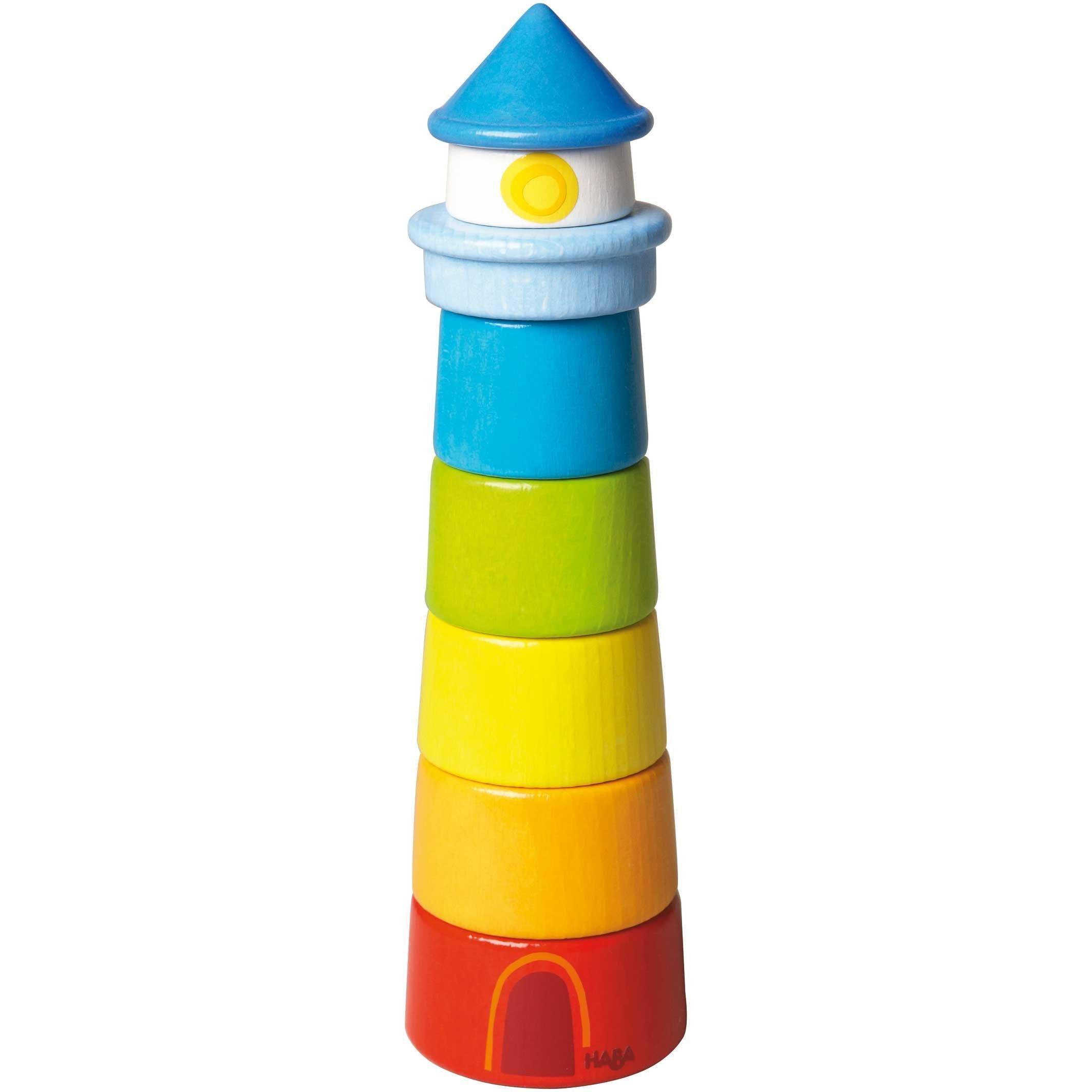 Janie and Jack Lighthouse Wooden Rainbow Stacker