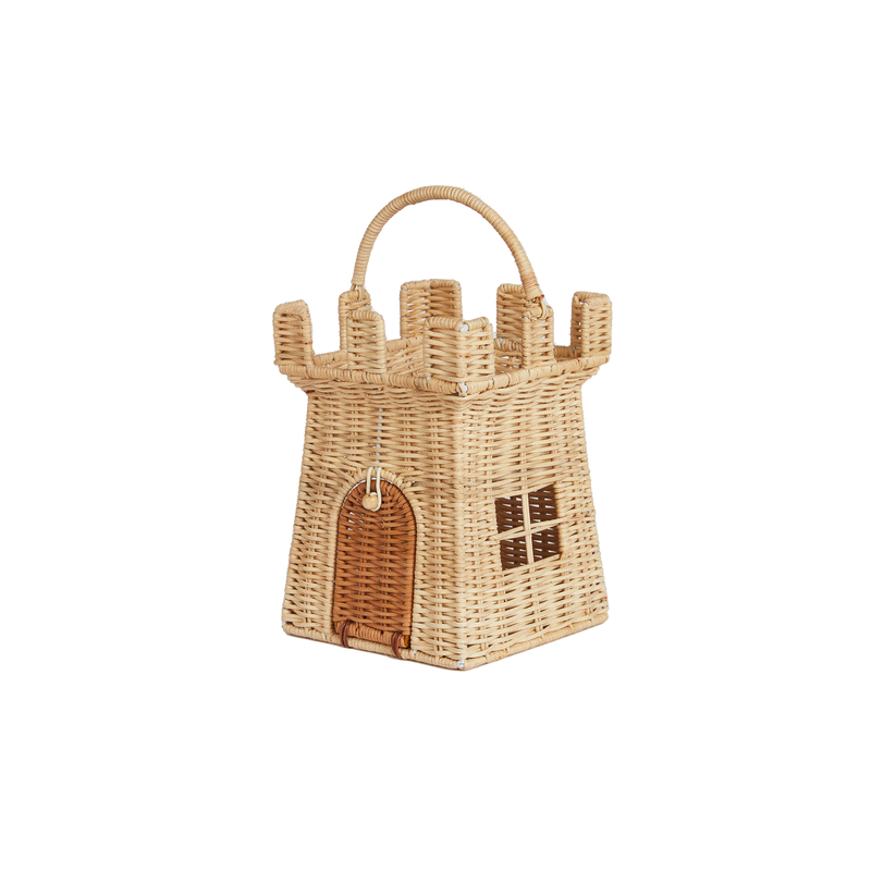 Janie and Jack Rattan Castle Bag - Natural