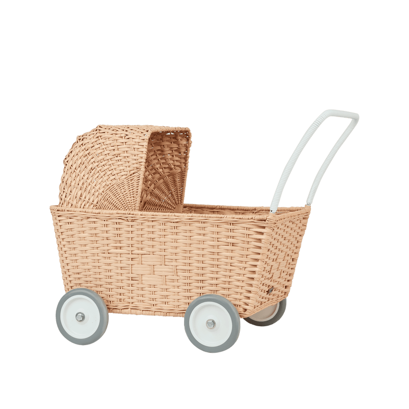 Janie and Jack Rattan Strolley - Seashell Pink