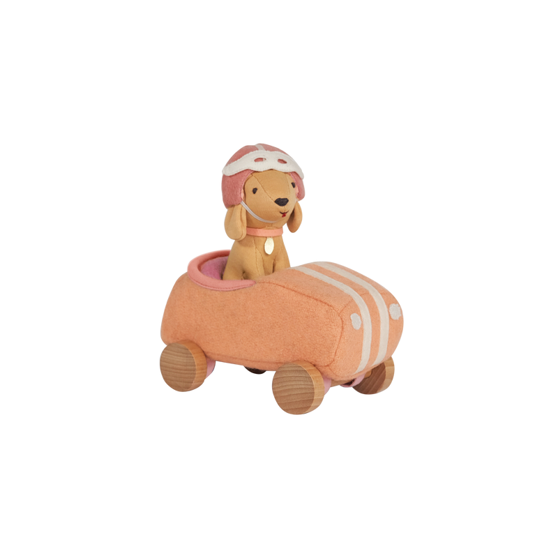 Janie and Jack Holdie Dog-Go - Racer Girl - Pink