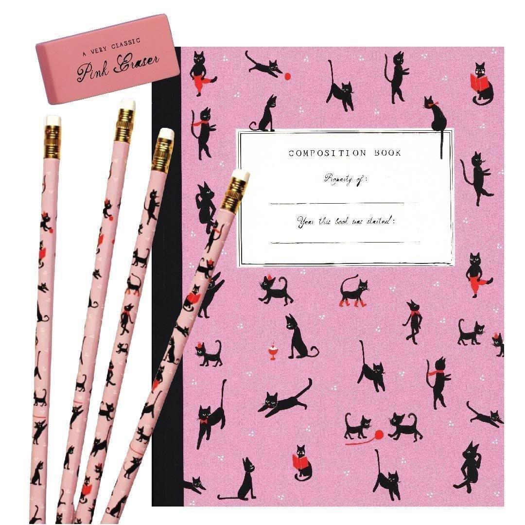 Janie and Jack Cat Club Composition Book Gift Set
