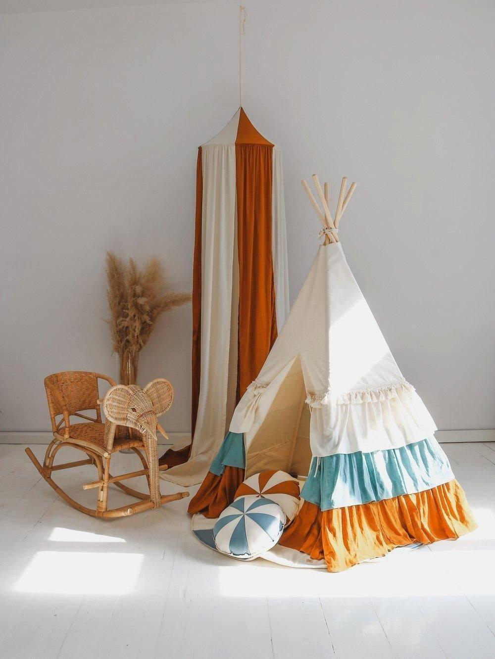 Janie and Jack Circus Teepee Tent with Frills
