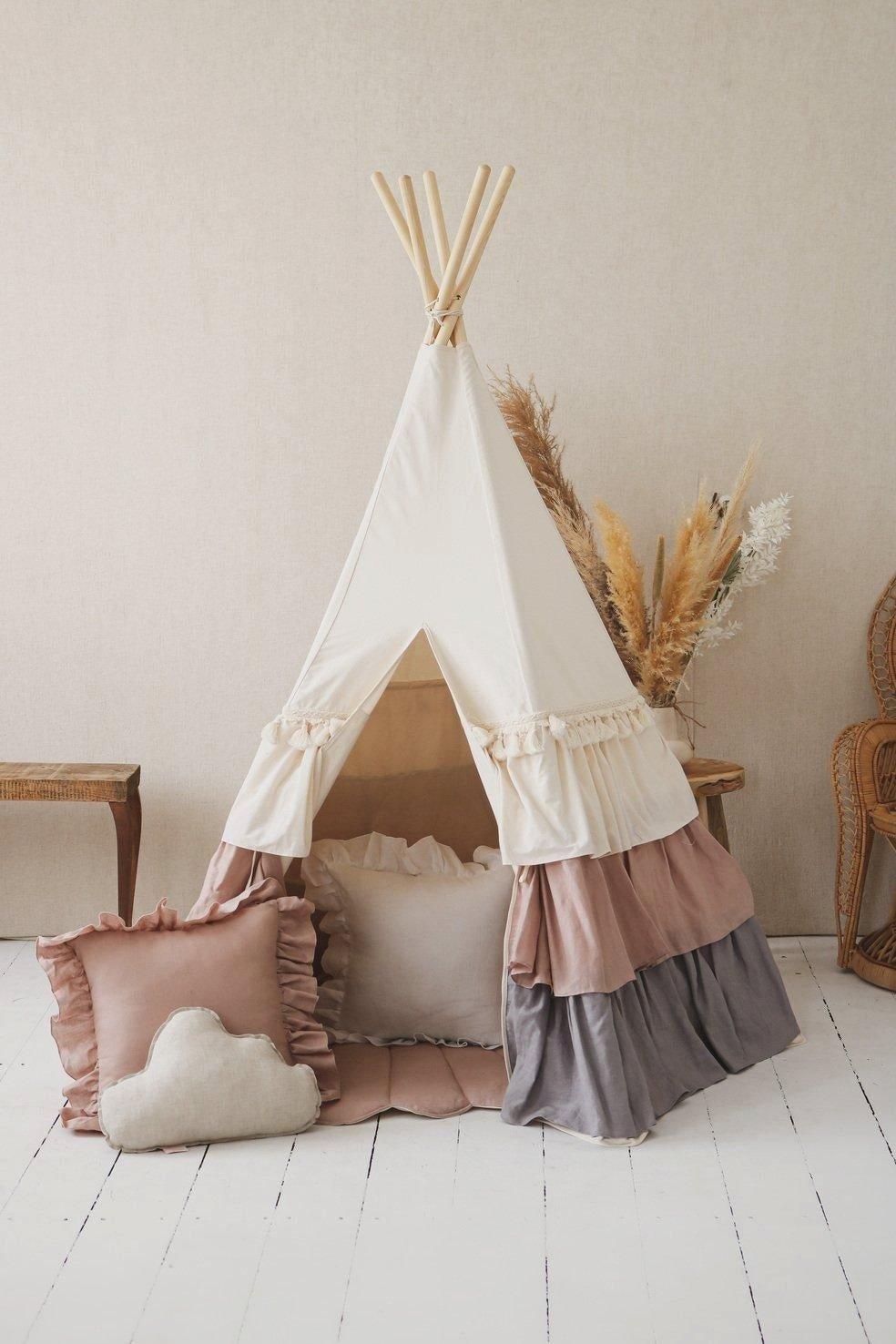 Janie and Jack Powder Frills Teepee Tent with Frills