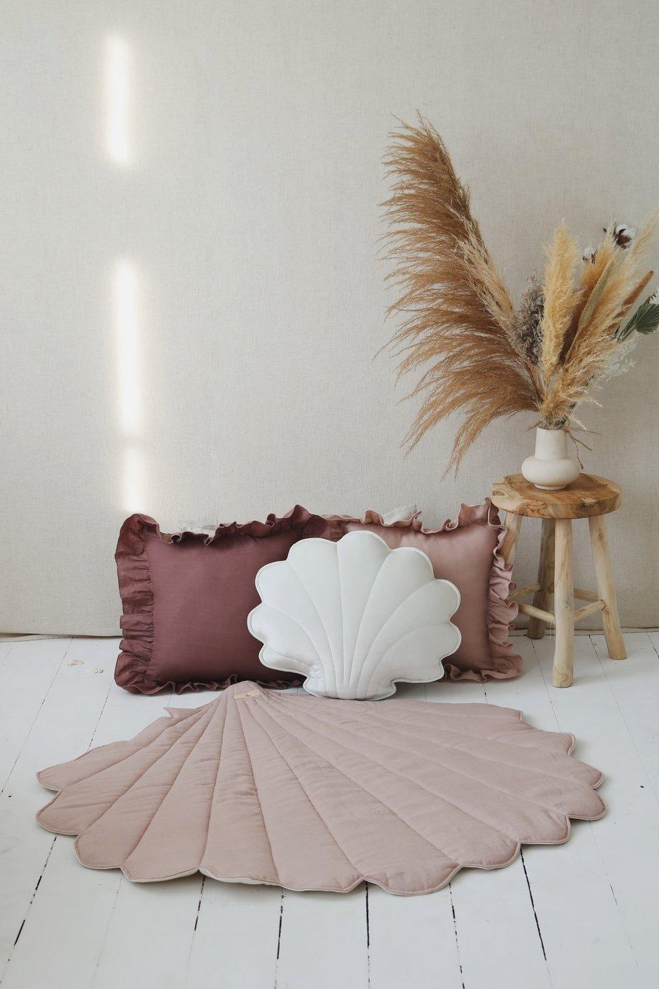 Janie and Jack Linen Powder Pink Shell Mat