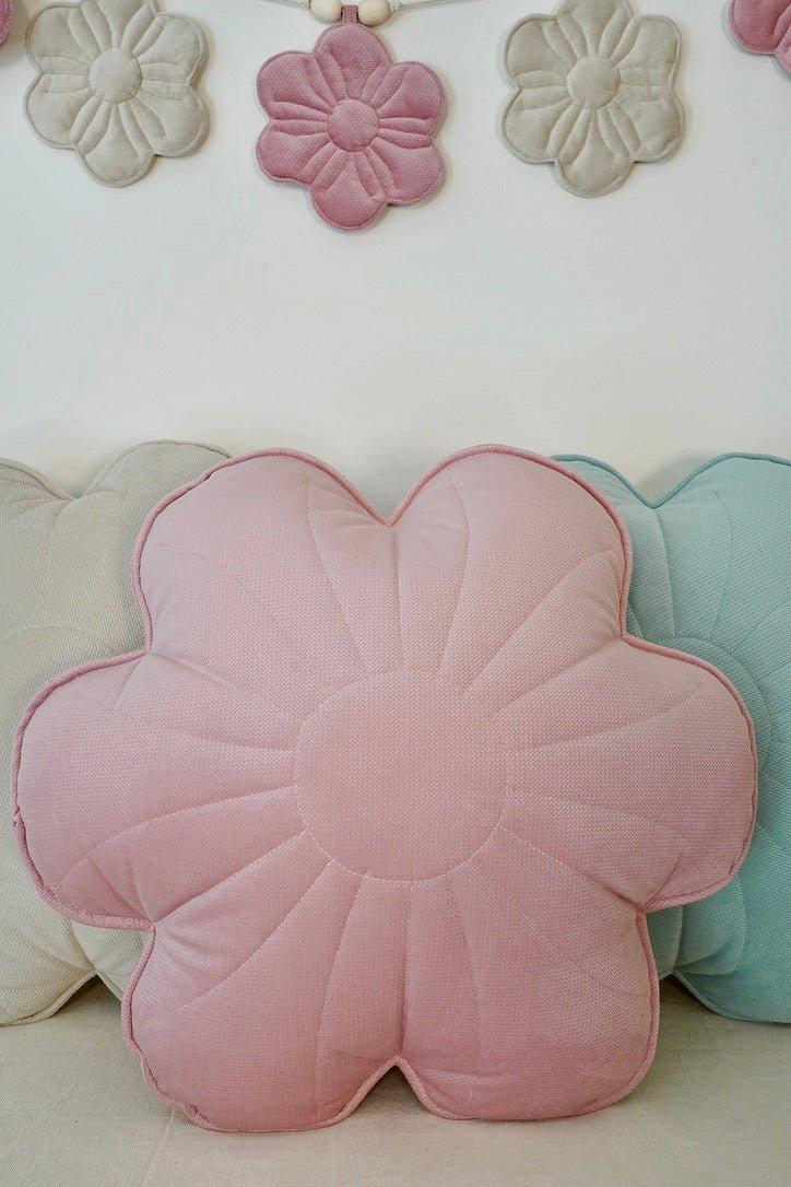 Janie and Jack Velvet "Pink Elderberry" Flower Pillow