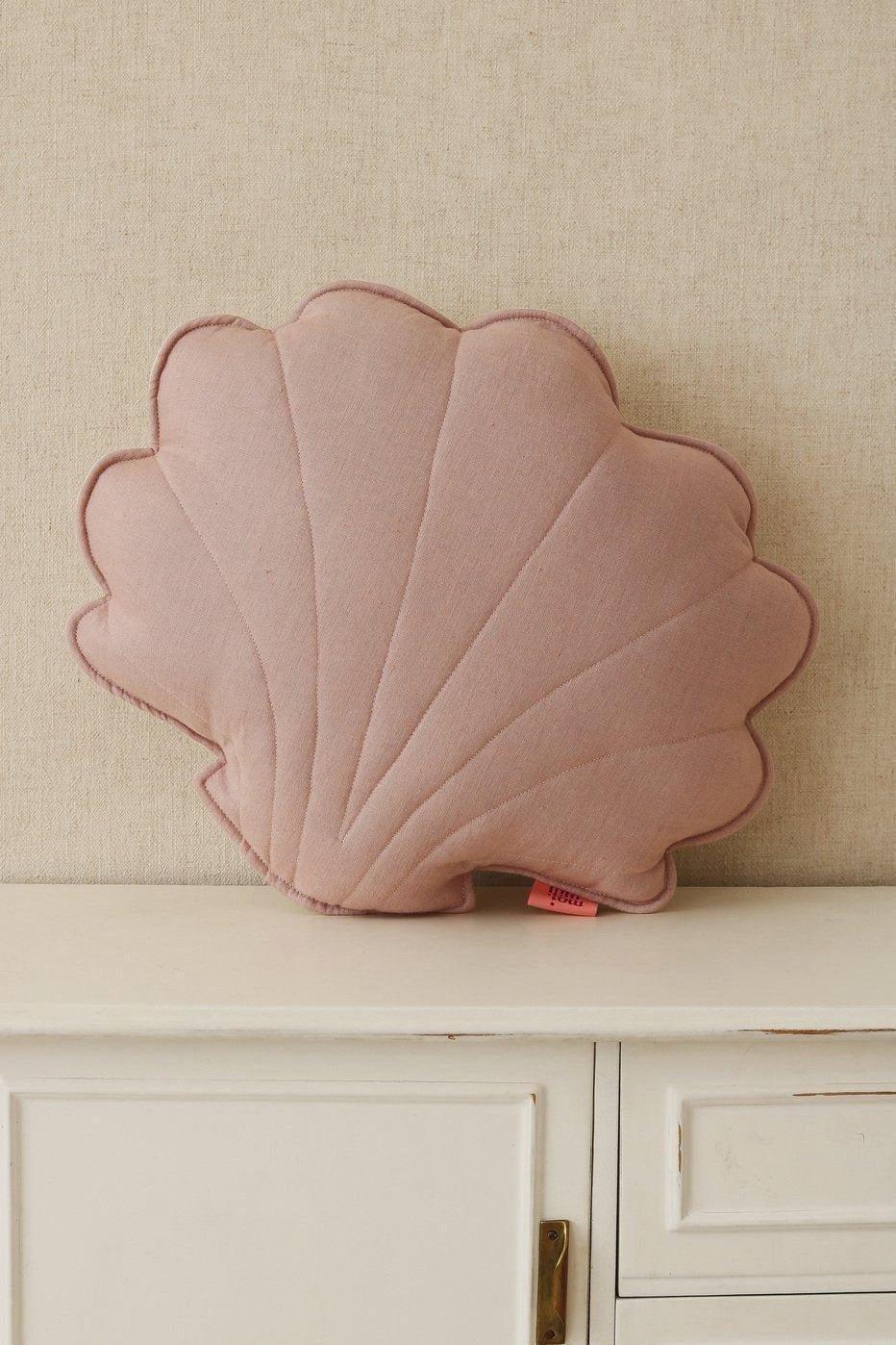 Janie and Jack Linen Powder Pink Shell Pillow