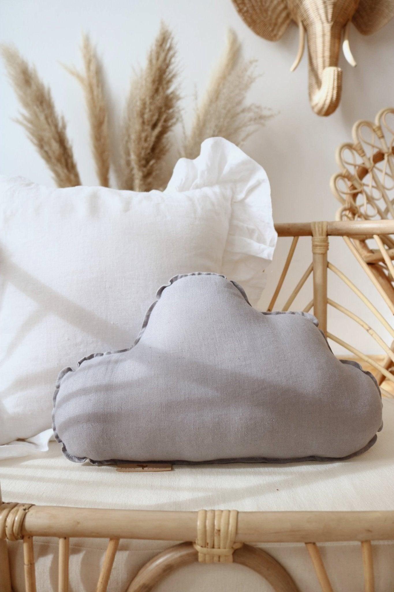 Janie and Jack Linen Grey Cloud Pillow