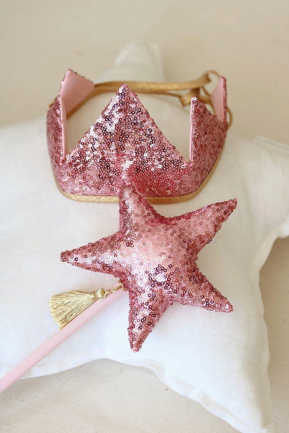 Janie and Jack Pink Sequins Crown