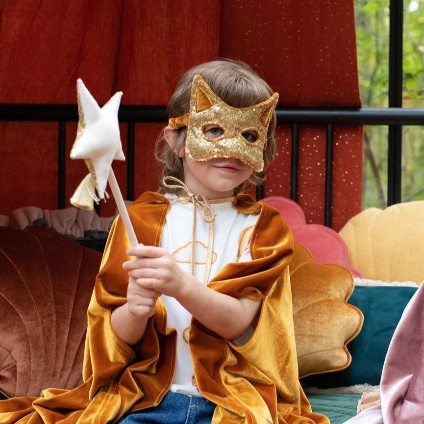 Janie and Jack "Gold Sequins Cat mask
