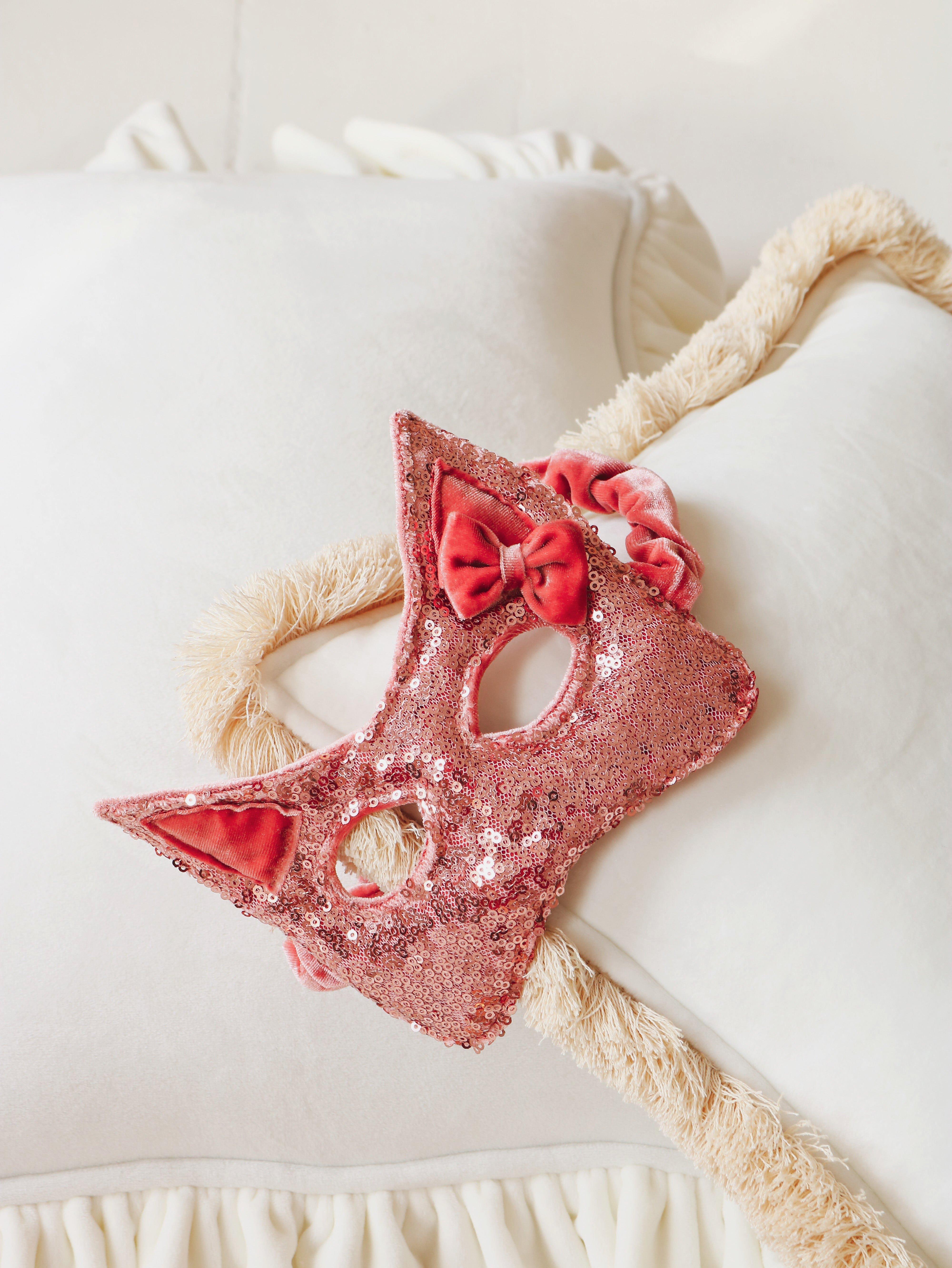 Janie and Jack "Pink sequins" Cat Mask