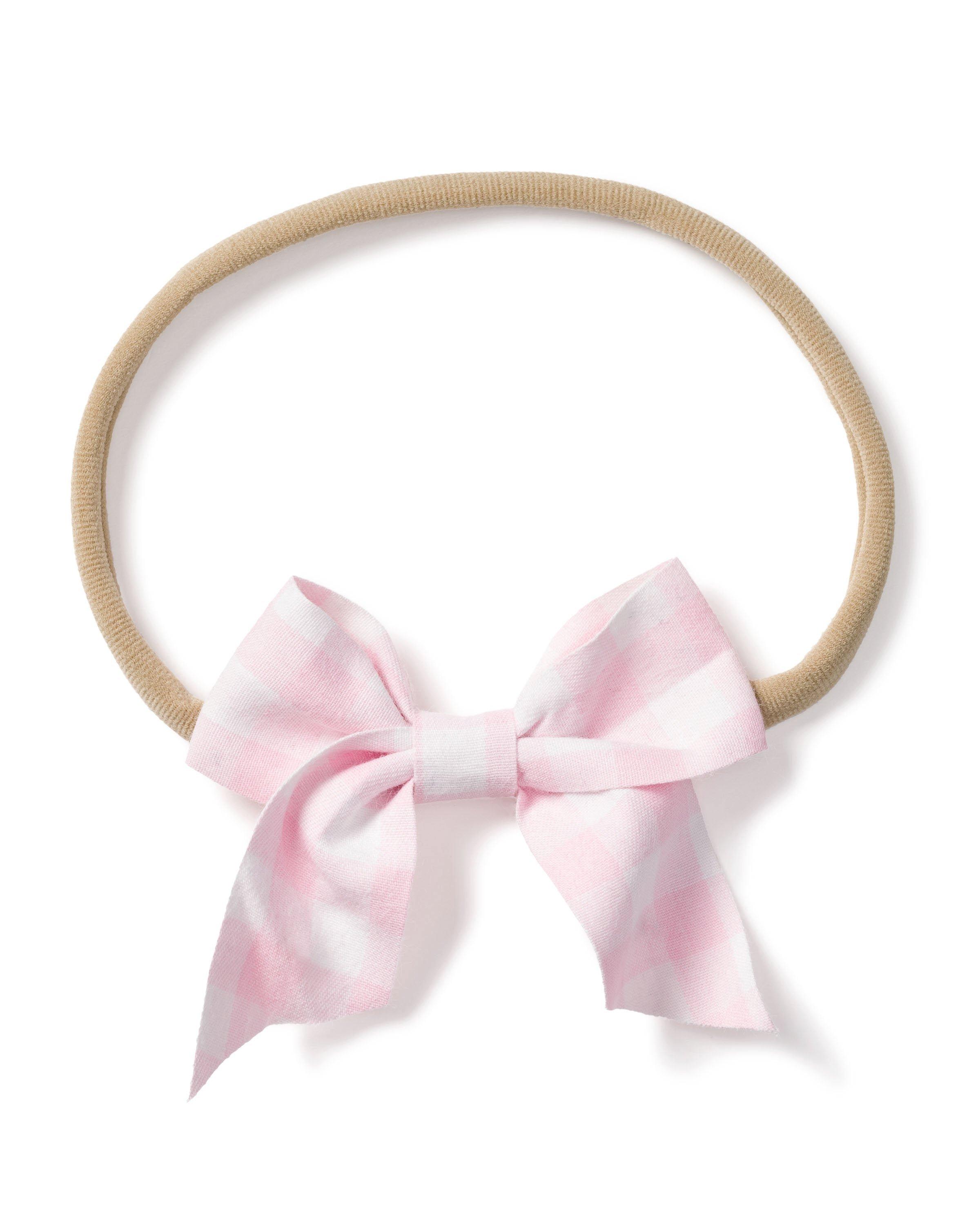 Janie and Jack Pink Gingham Baby Hair Bow