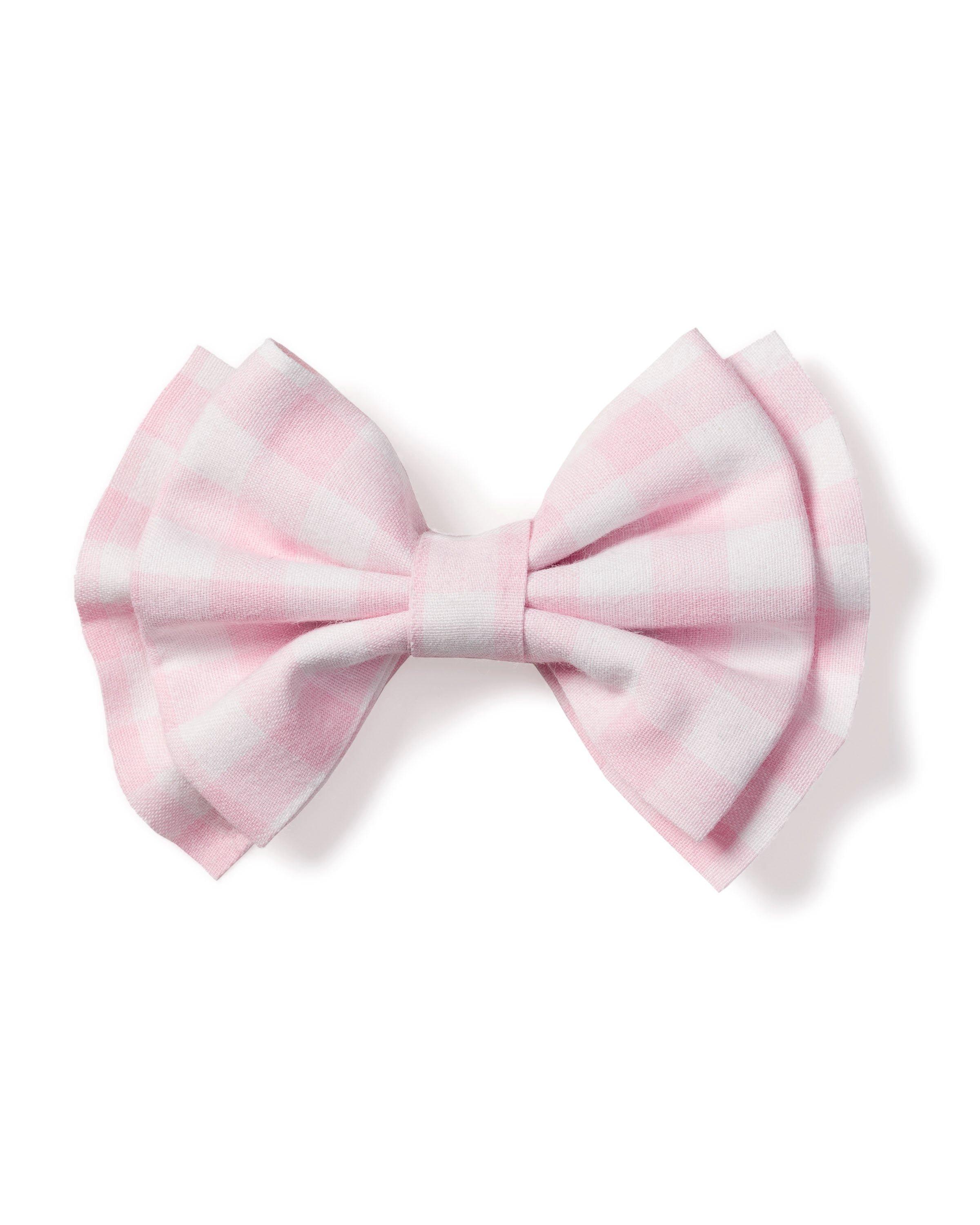 Janie and Jack Pink Gingham Medium Hair Bow