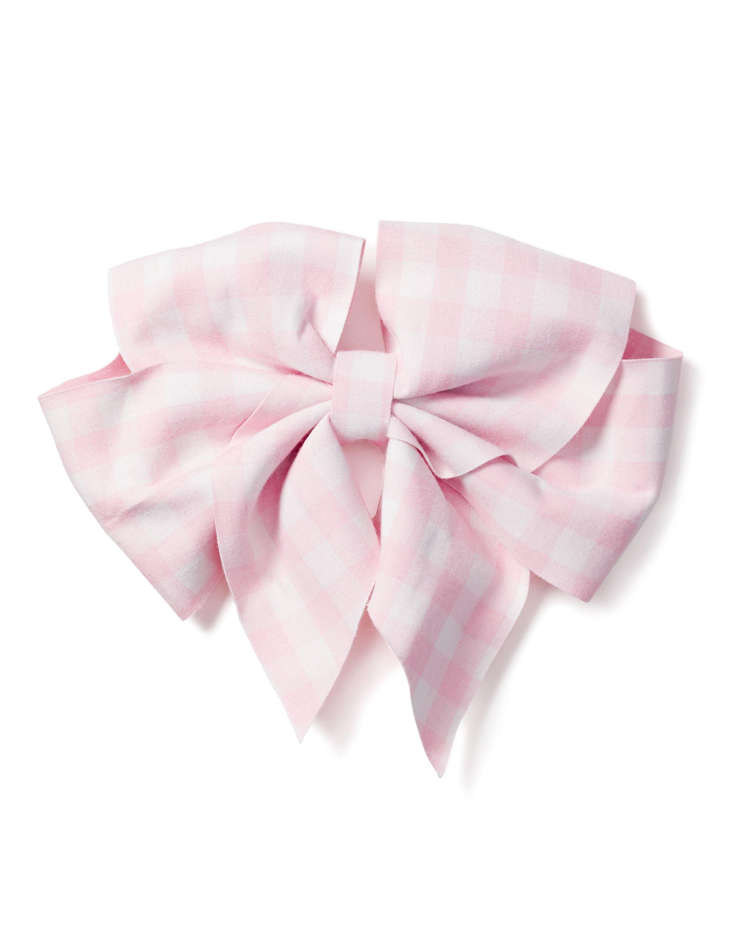 Janie and Jack Pink Gingham Large Hair Bow