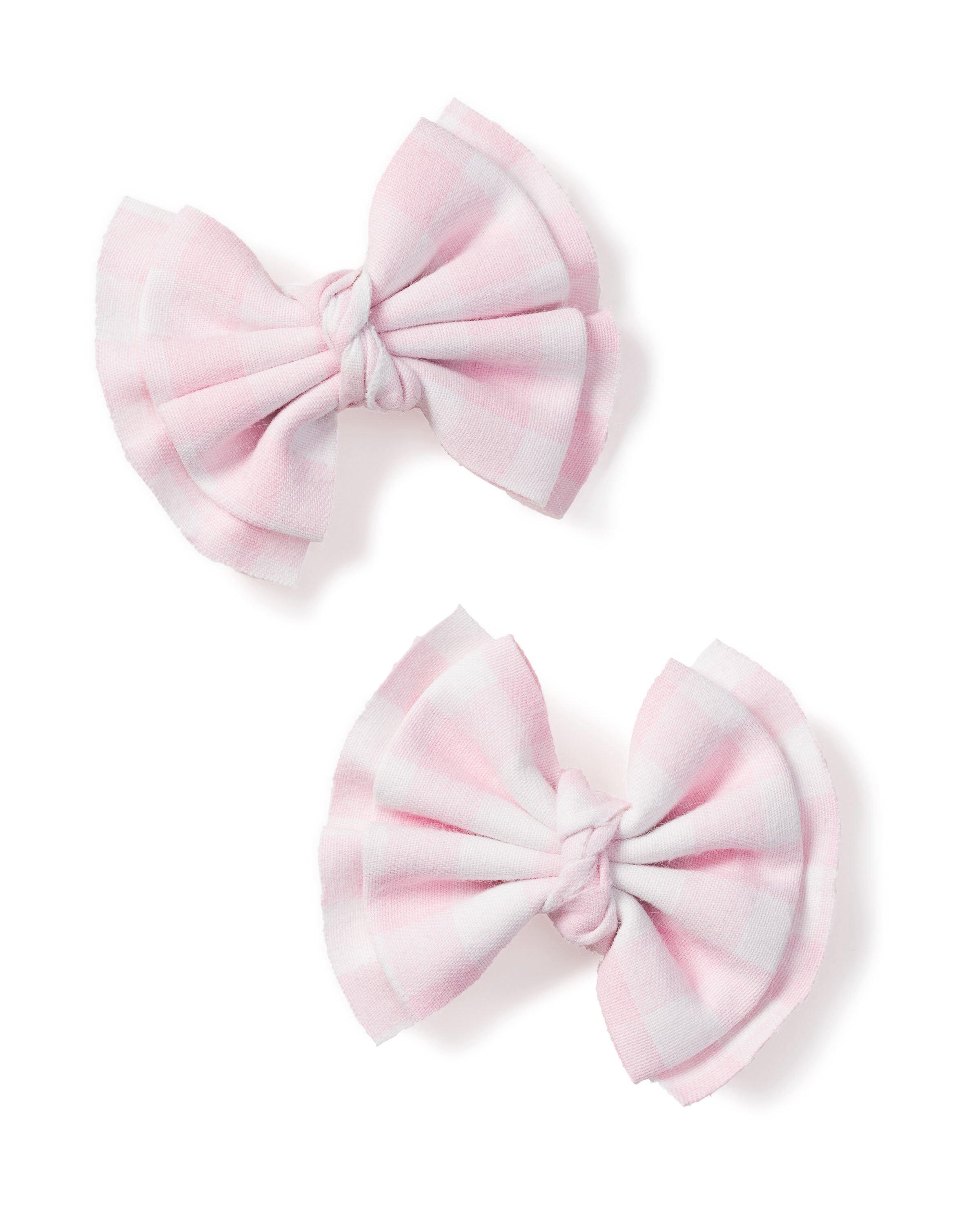 Janie and Jack Pink Gingham 2- Pack Hair Bows