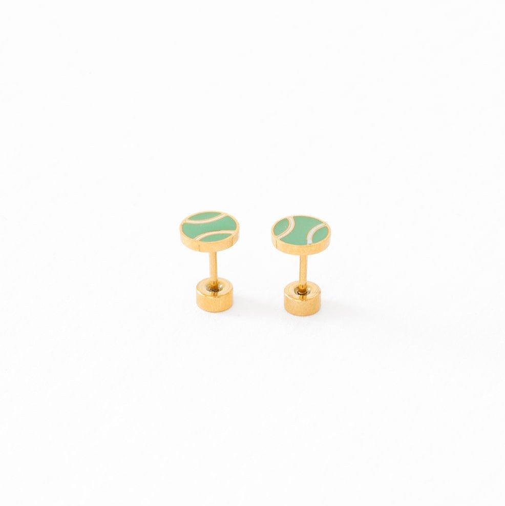 Janie and Jack Tennis Ball Stud Earrings