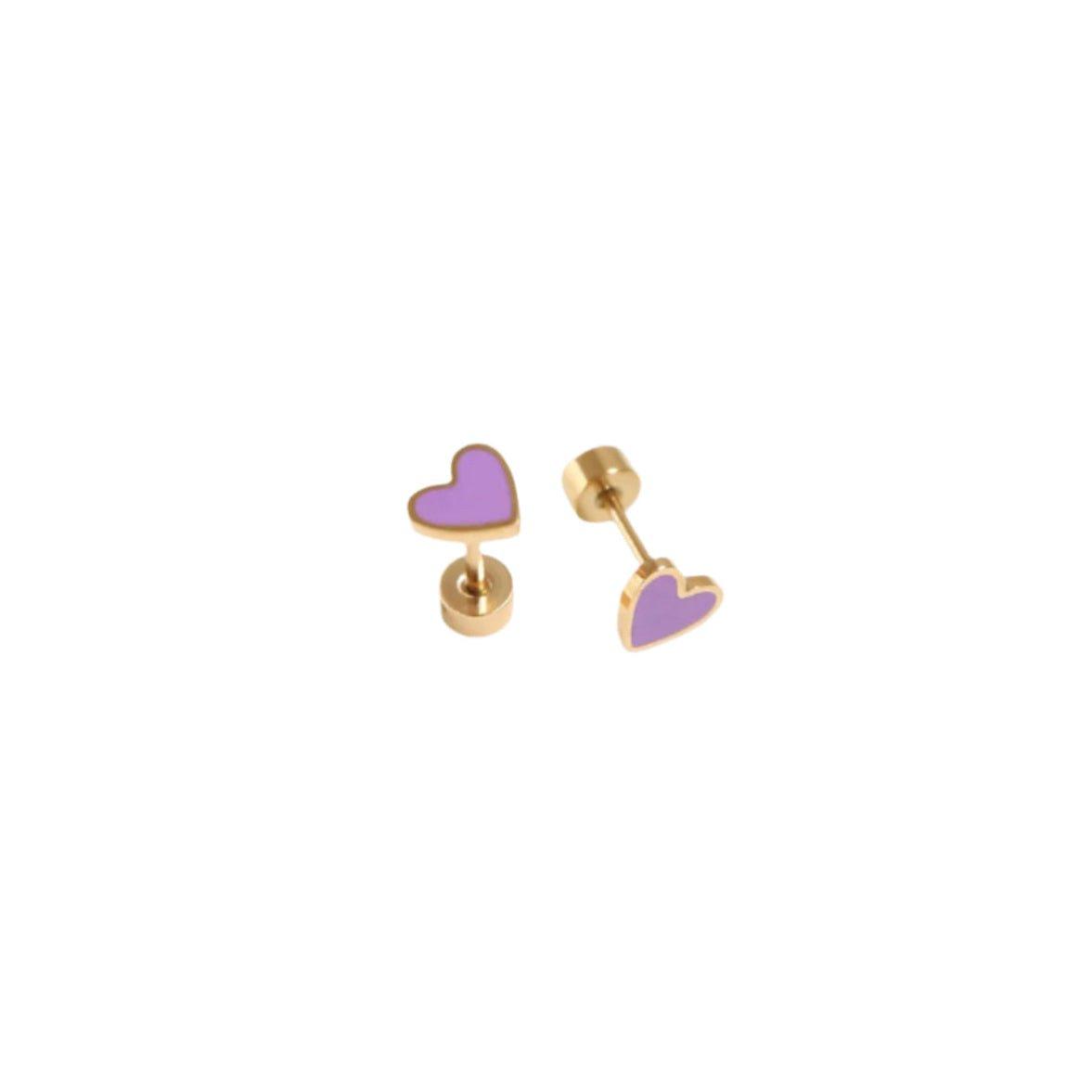 Janie and Jack Enamel Heart Stud Earrings