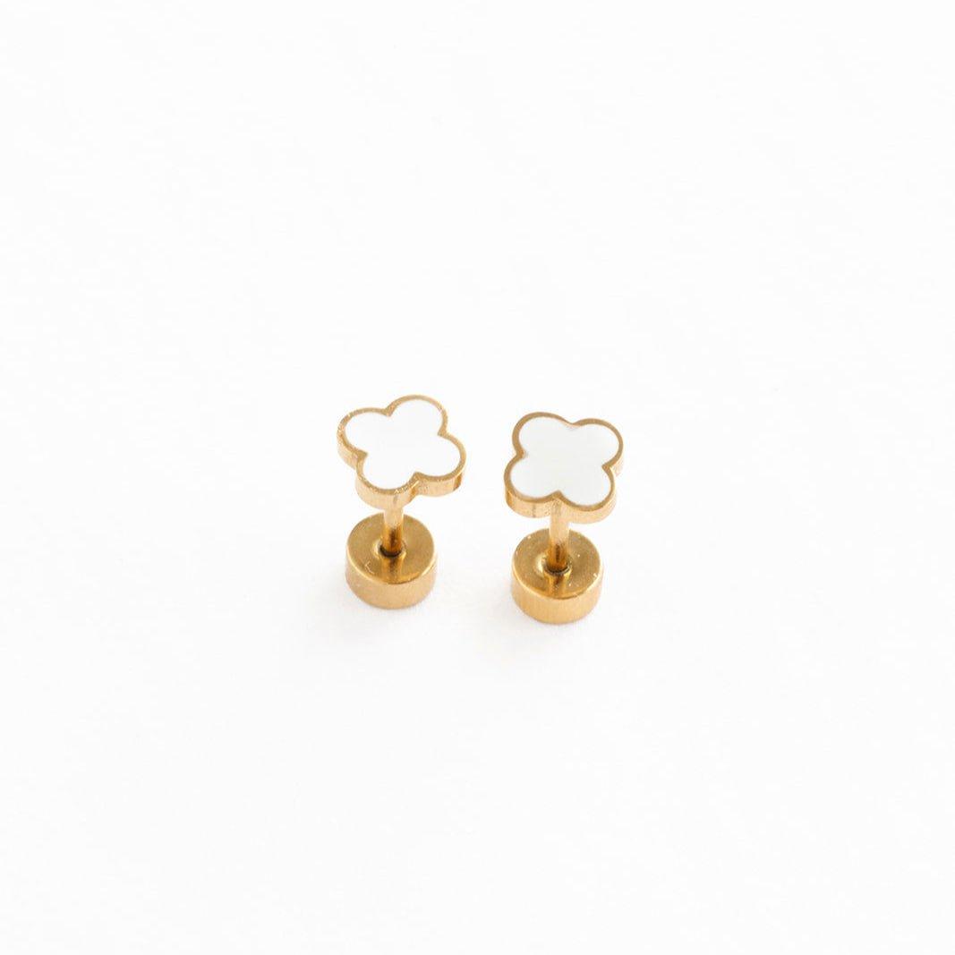 Janie and Jack Quatrefoil Stud Earrings