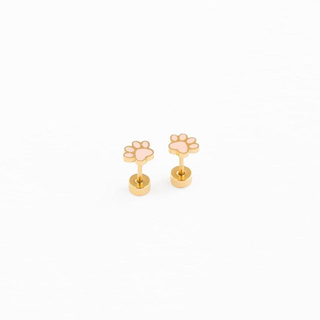 Janie and Jack Paw Print Stud Earrings