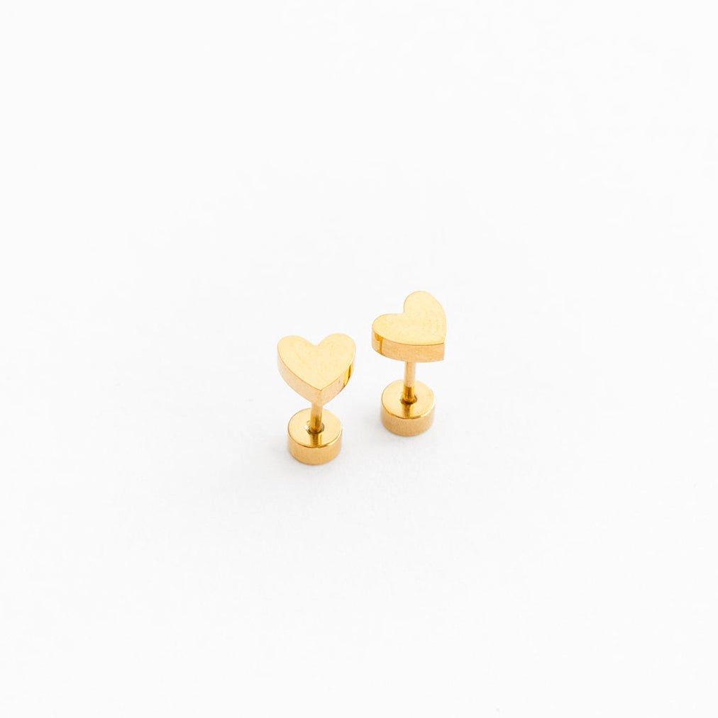 Janie and Jack Heart Stud Earrings