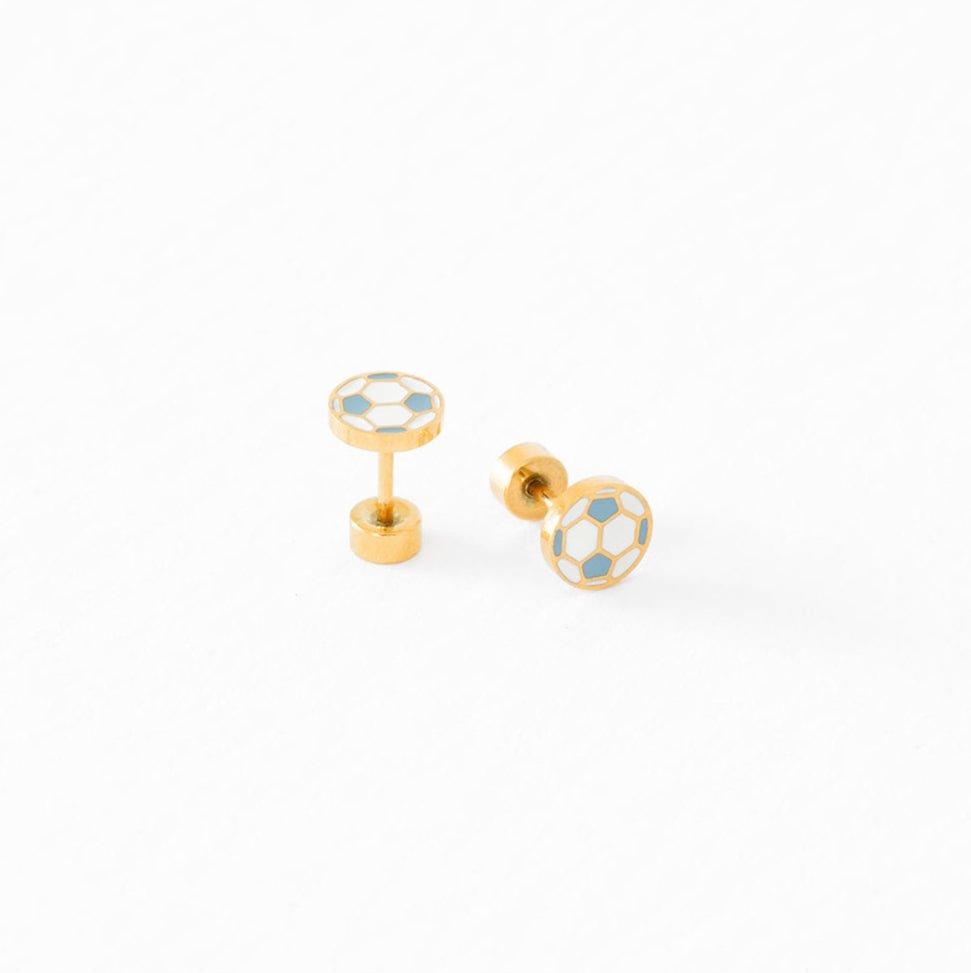 Janie and Jack Soccer Ball Stud Earrings