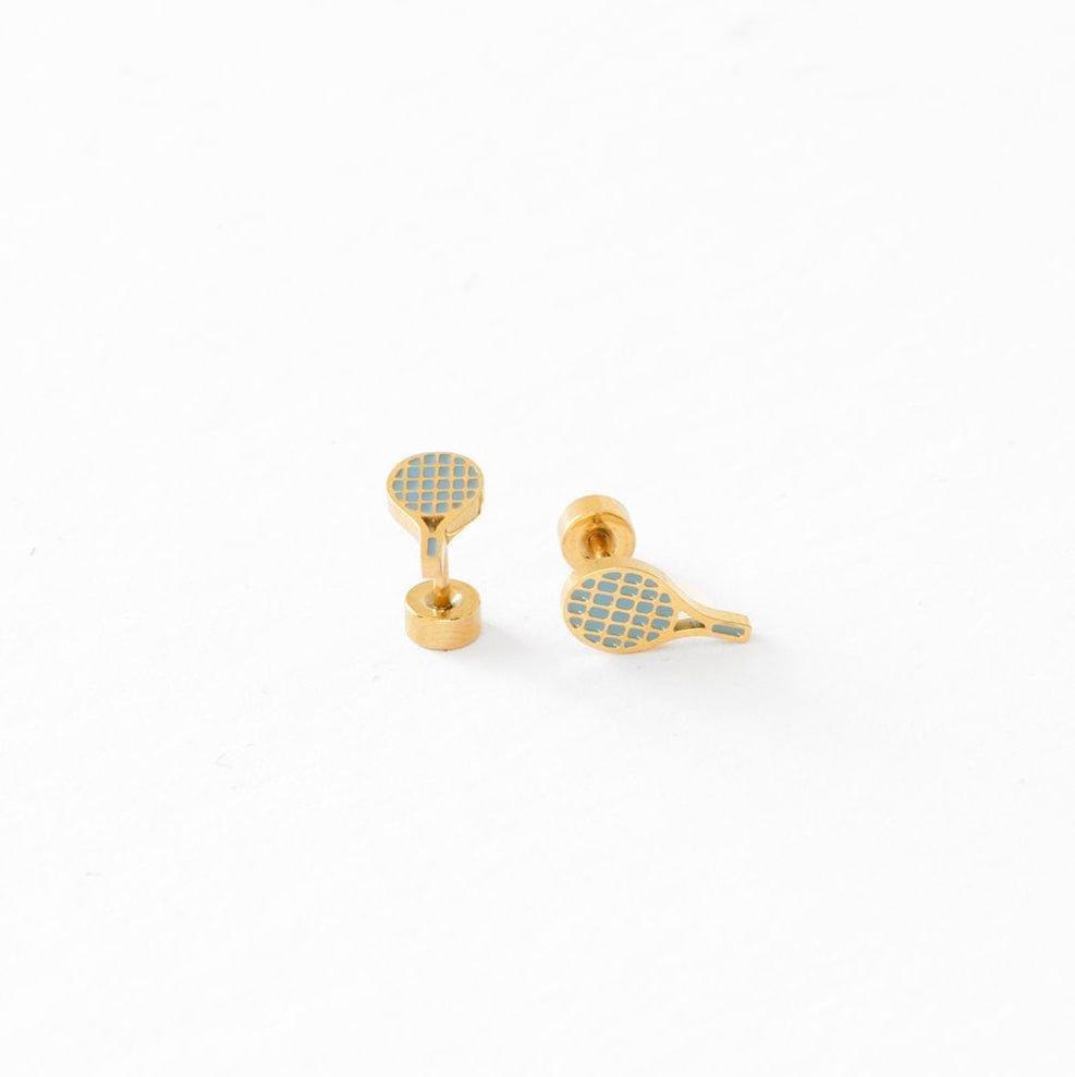 Janie and Jack Tennis Racquet Stud Earring